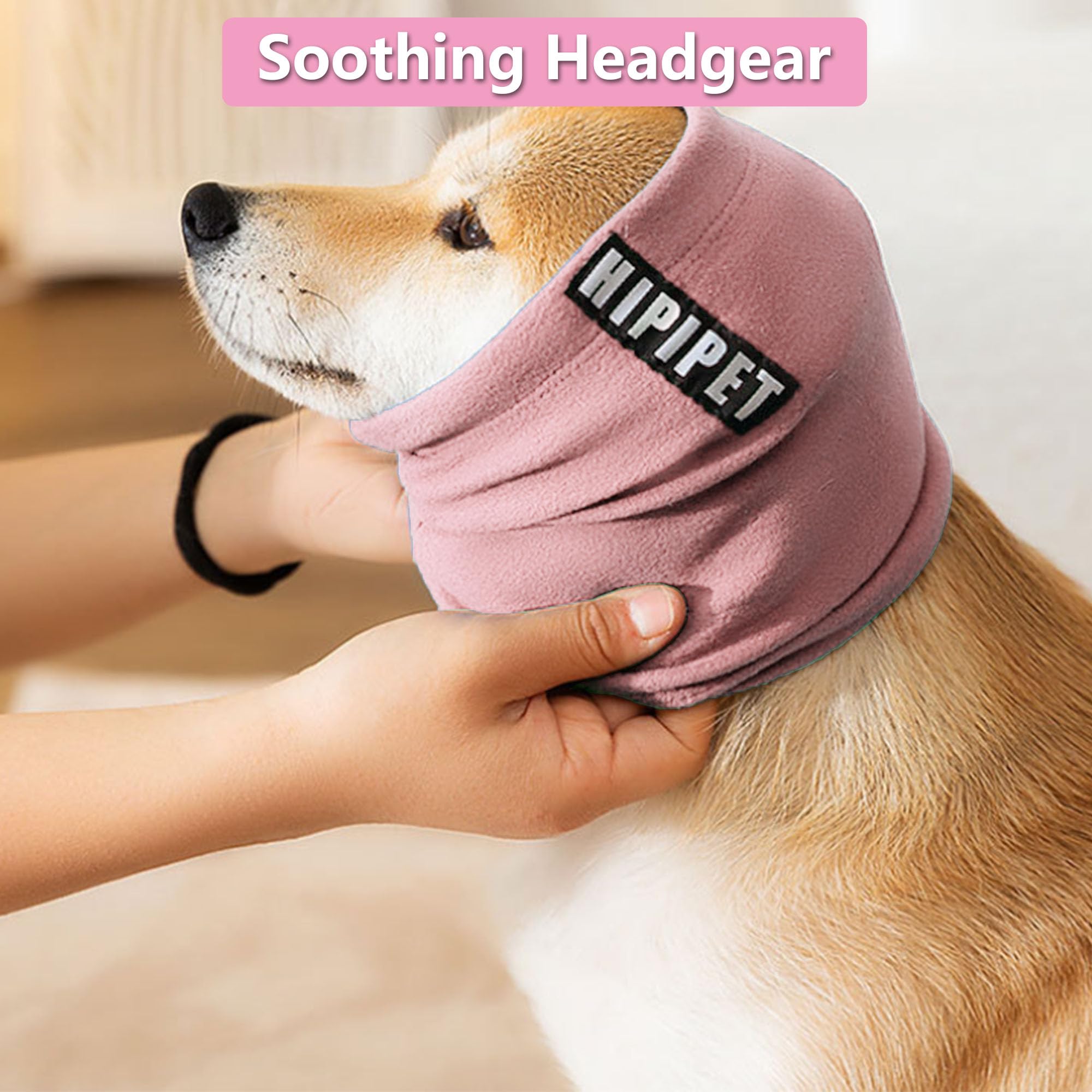 Cane Paraorecchie Calmi Pet Felpa Cappuccio Protezione Rumore Snood Ansia Sollievo Cani Rumore Ridotto Cani Scaldacollo Gatti Cappuccio Lenitivo (rosa, M)