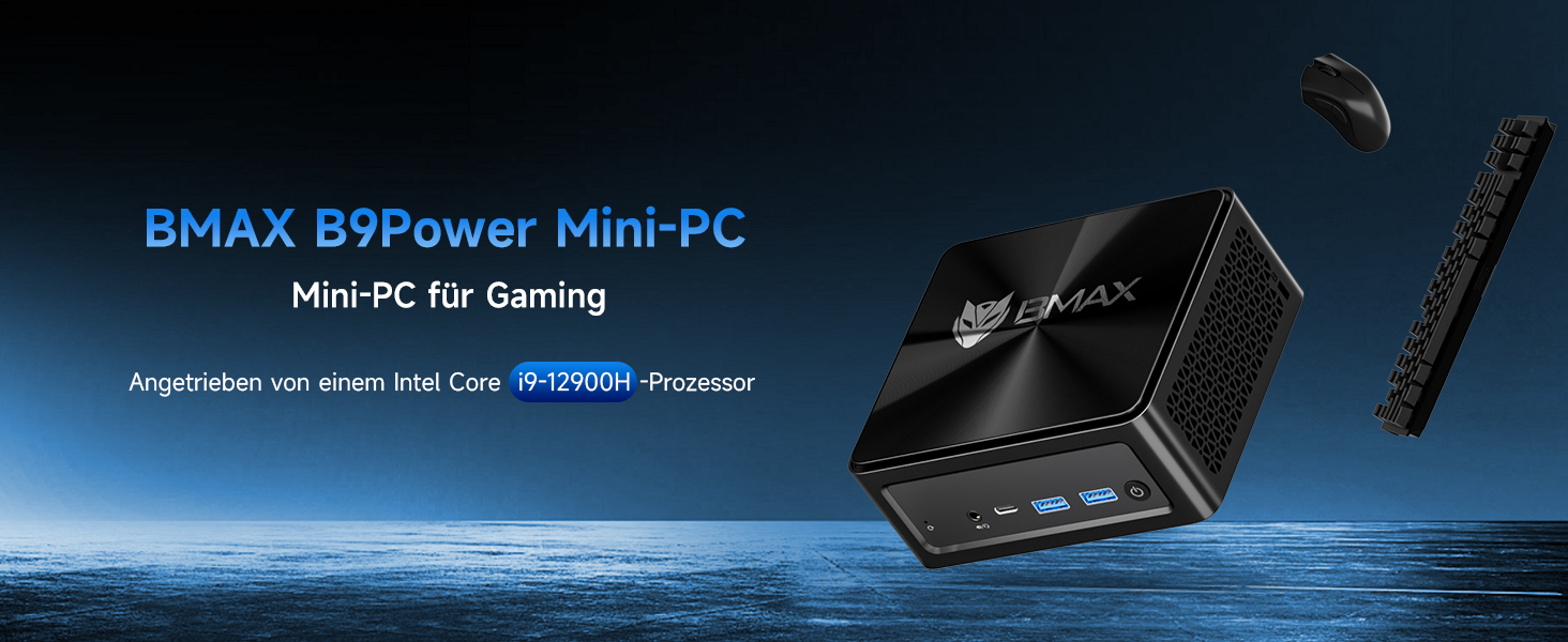 BMAX Mini PC B9 Power, Intel Core i9 12900H Mini Computer mit 24GB