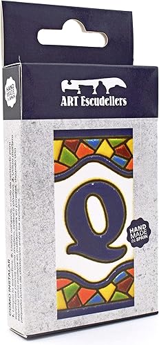 Miniatura 9 de Números de casa 3 pulgadas. Azulejos de números de casa pintados a mano para letreros, direcciones y nombres. Números de dirección para casas.