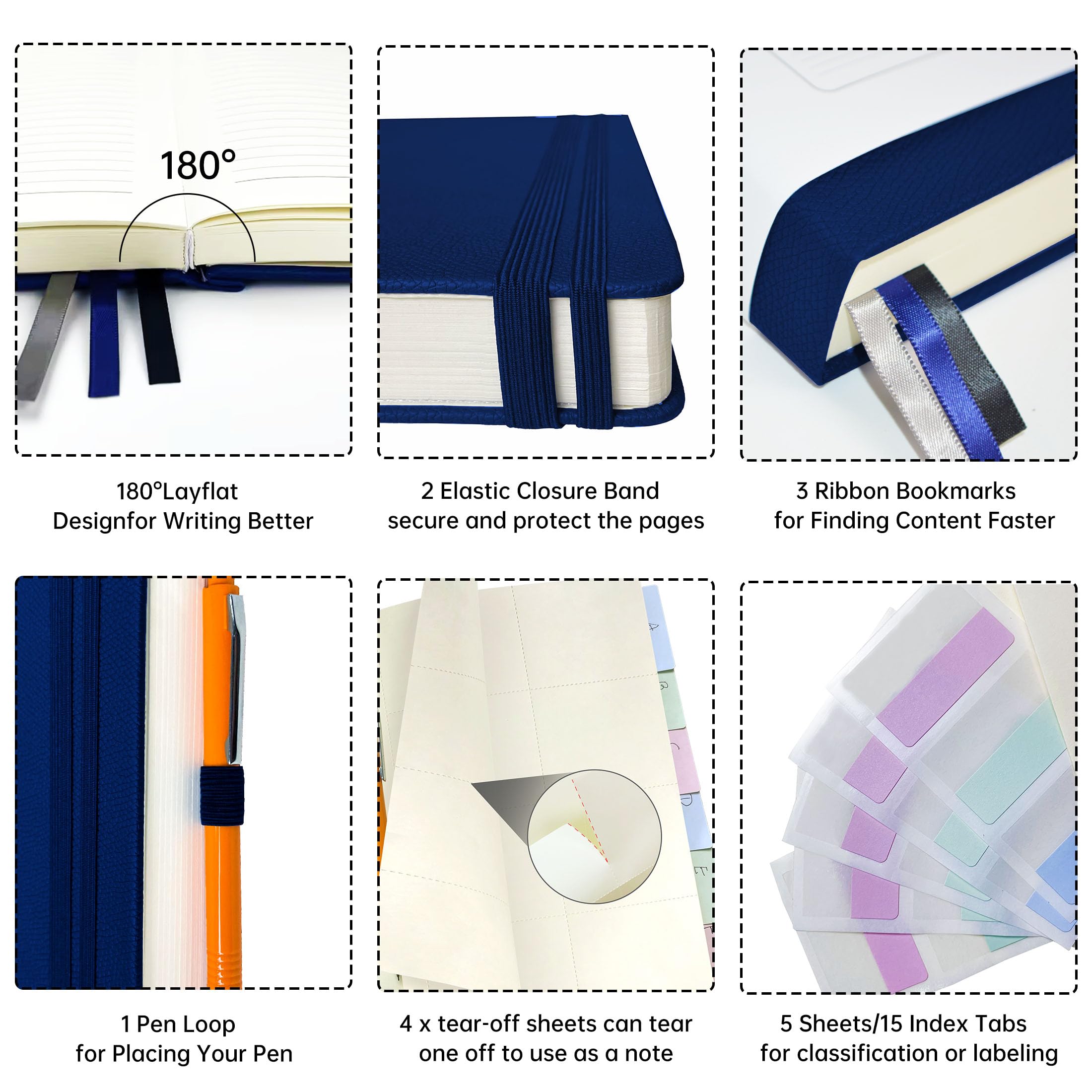 Taccuino Mlife B5 Con Copertina Rigida - 360 Pagine Spesse, Ideale Per Appunti E Schizzi - Foto 2