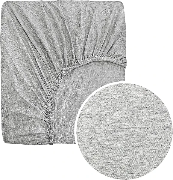 Crib Sheets for Boys Girls, 100% Organic Certified by Global Organic Textile Standard, 28 x 52 x 9 Inches Standard Crib Mattress Sheet, Easy to Put on and Remove, Pack of 1, Gray