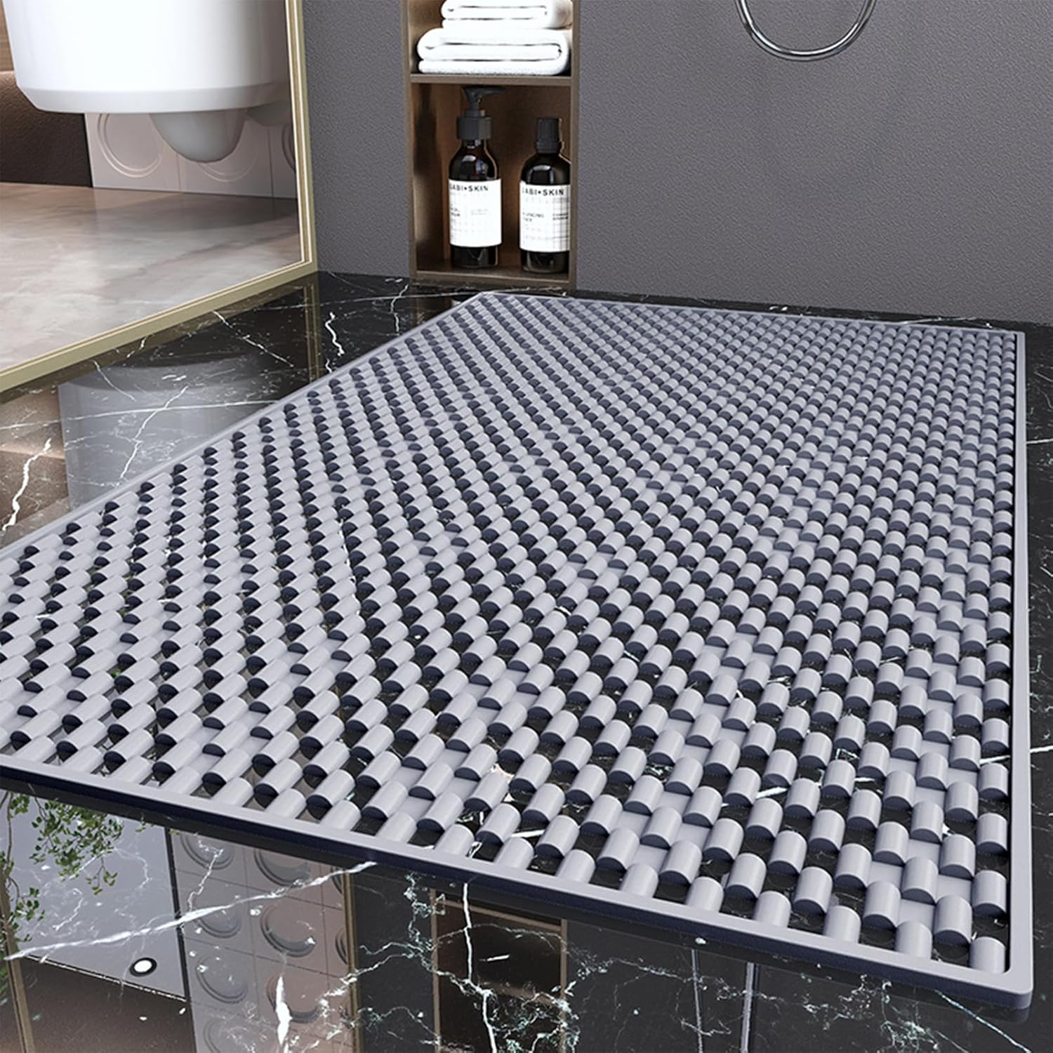 Bathtub Mat NonSlip Rubber Shower Mat with Drain Holes
