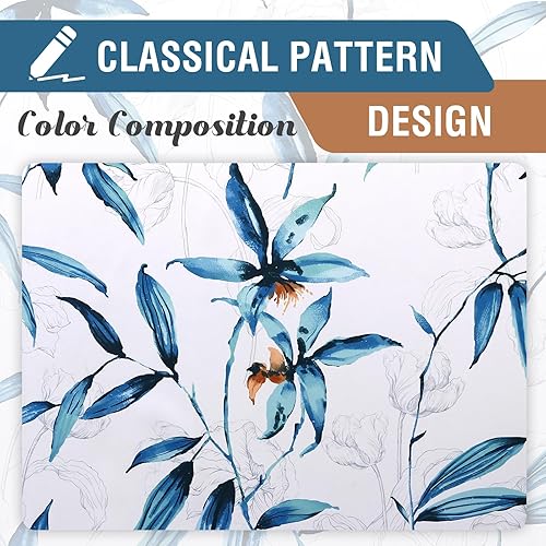 Miniatura 4 de H.VERSAILTEX Cortinas 100% opacas de 63 pulgadas de largo, juego de 2 paneles impresos, cortinas con aislamiento térmico para dormitorio con forro