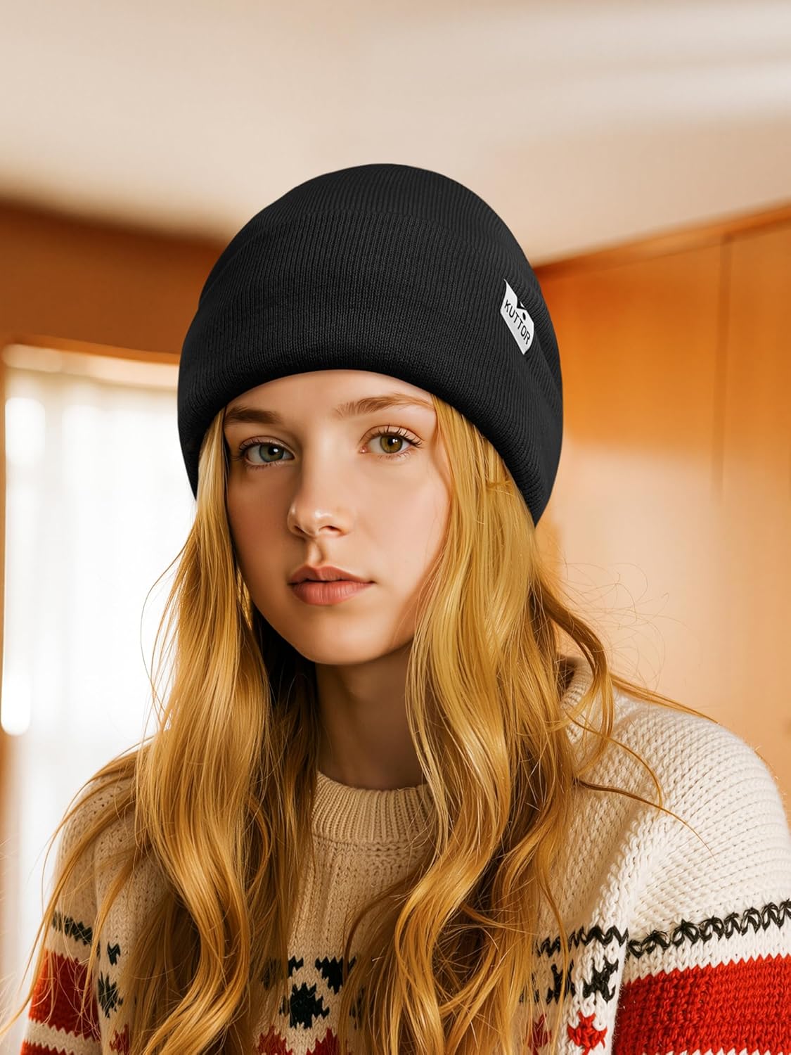 3 Pack Satin Lined Winter Beanie Hats for Men Women Silk Lined Beanies Soft Knit Warm Slouchy Cuffed Winter Hat - Image 7