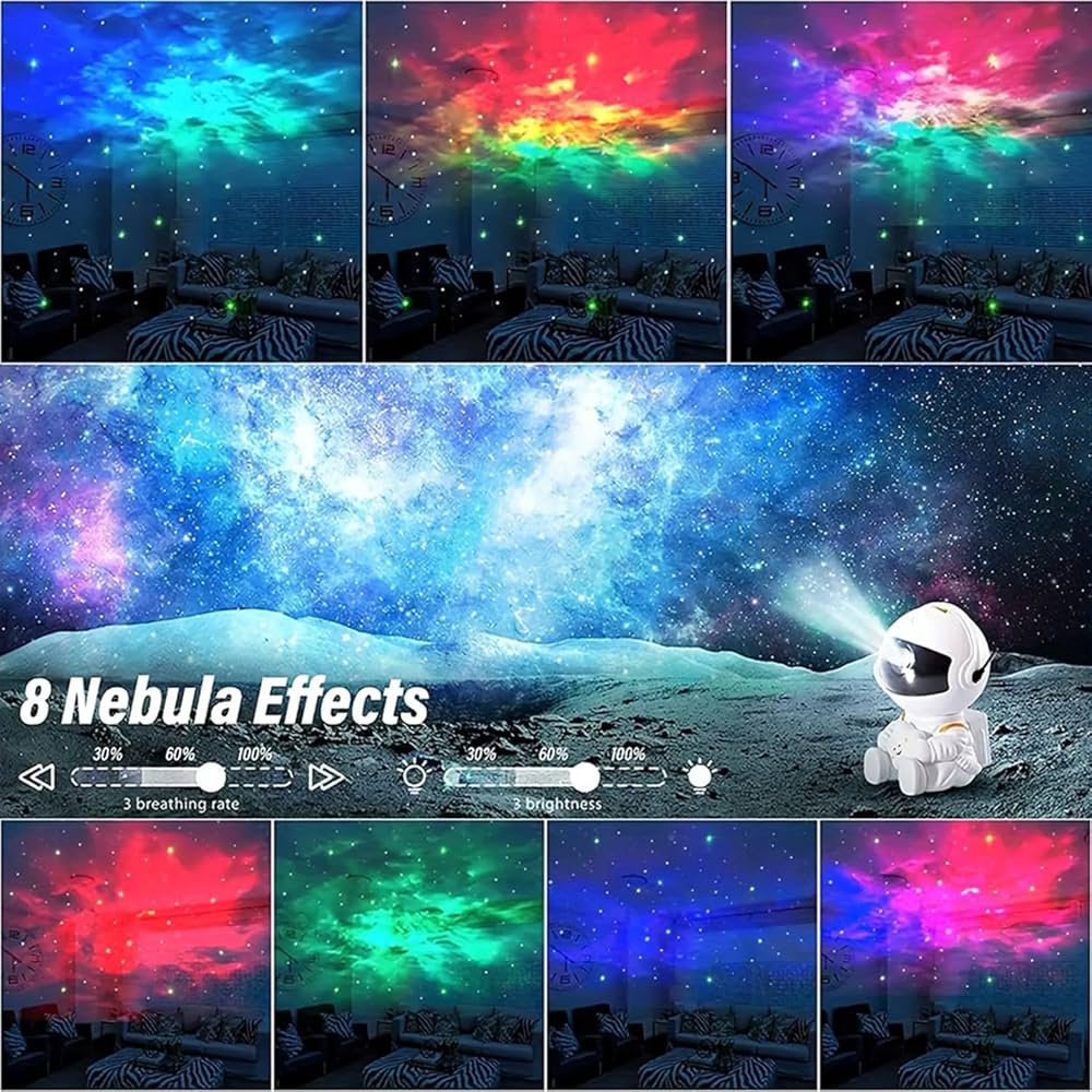ASTRO STAR LIGHT ムンビン Amazon.com: Astronaut Star Projector Galaxy Light, 360