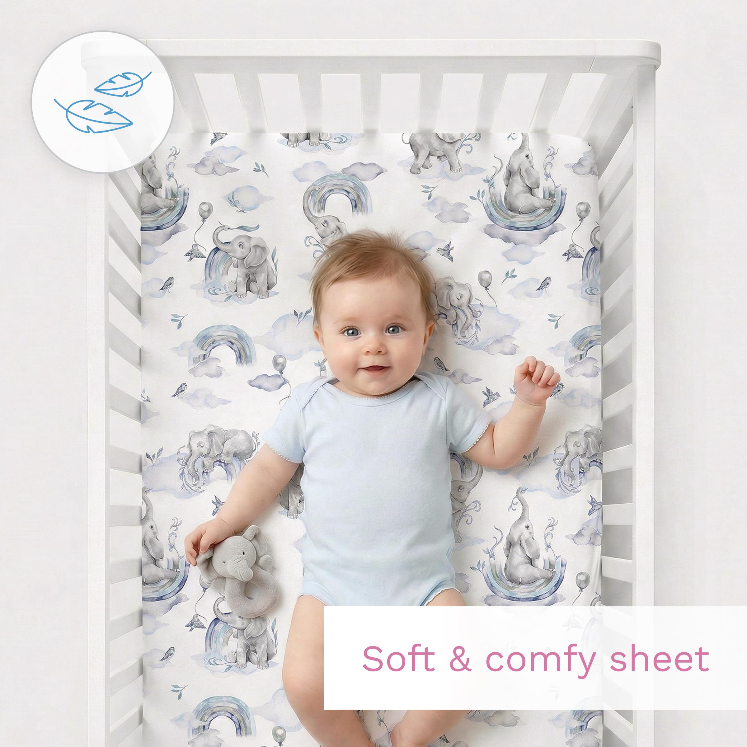 Baby Comfort Nursery 100% Cotton Fitted Sheet fits 140x70 cm Cot Bed Mattress (Safari Cars) — view 94