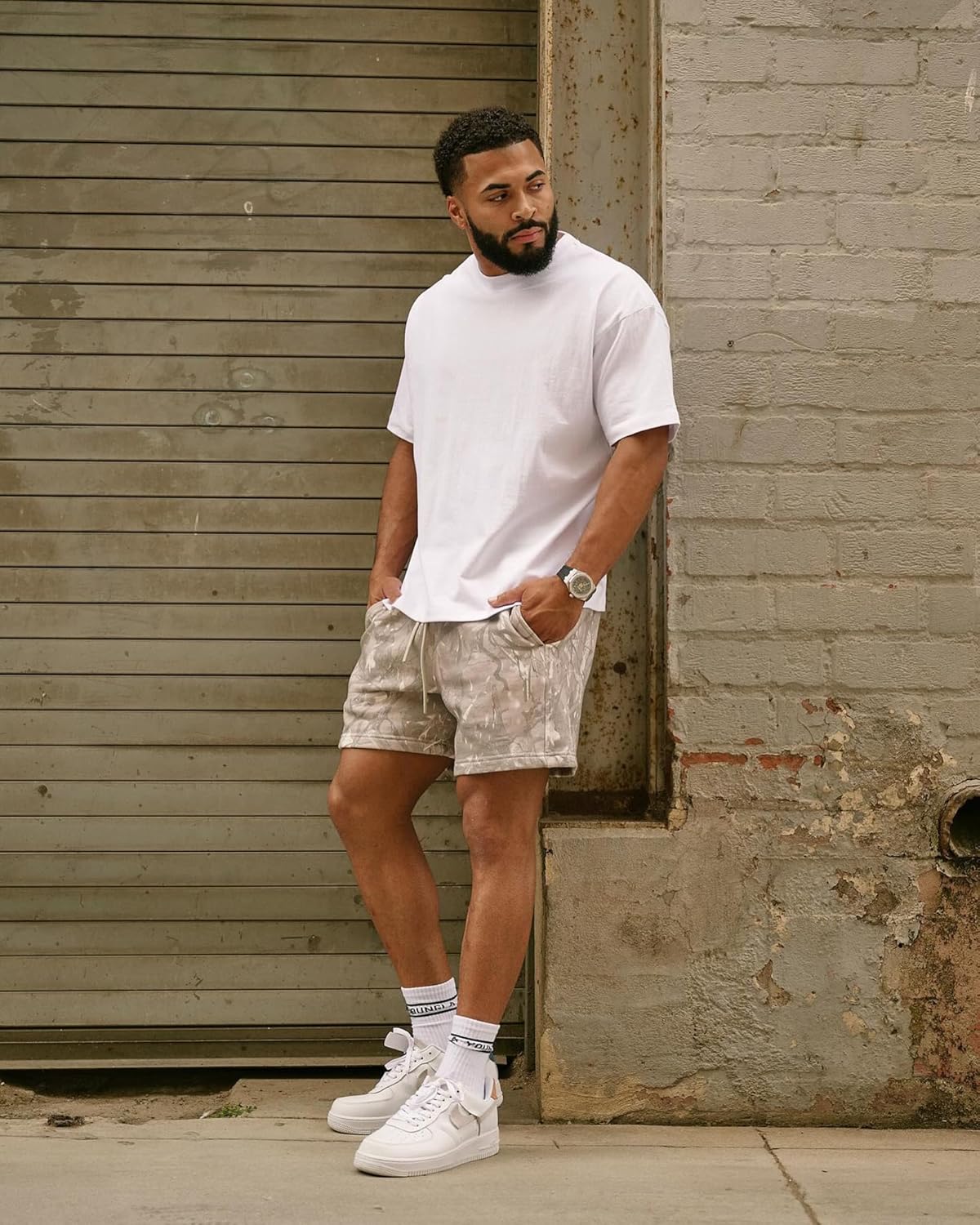 BOOMLEMON Mens Mesh Graphic Print Shorts Fashion Designer Workout Shorts Retro Casual Cool Streetwear Short Pants - Image 4