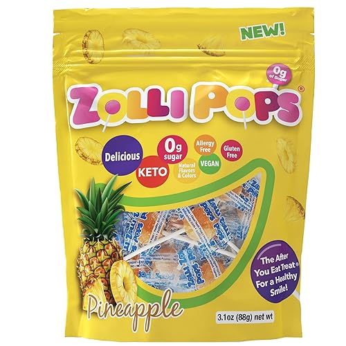 Zollipops Clean Teeth 3339 - Paletas anticaries sin azúcar, con xilitol para una sonrisa saludable, ideal para niños, diabéticos y dieta de ceto