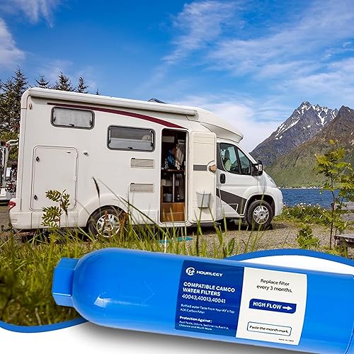 Miniatura 6 de Hourleey Paquete de 2 filtros de agua en línea para caravana, reduce el mal sabor, olores, óxido, fluoruro, cloro y sedimentos en agua potable,