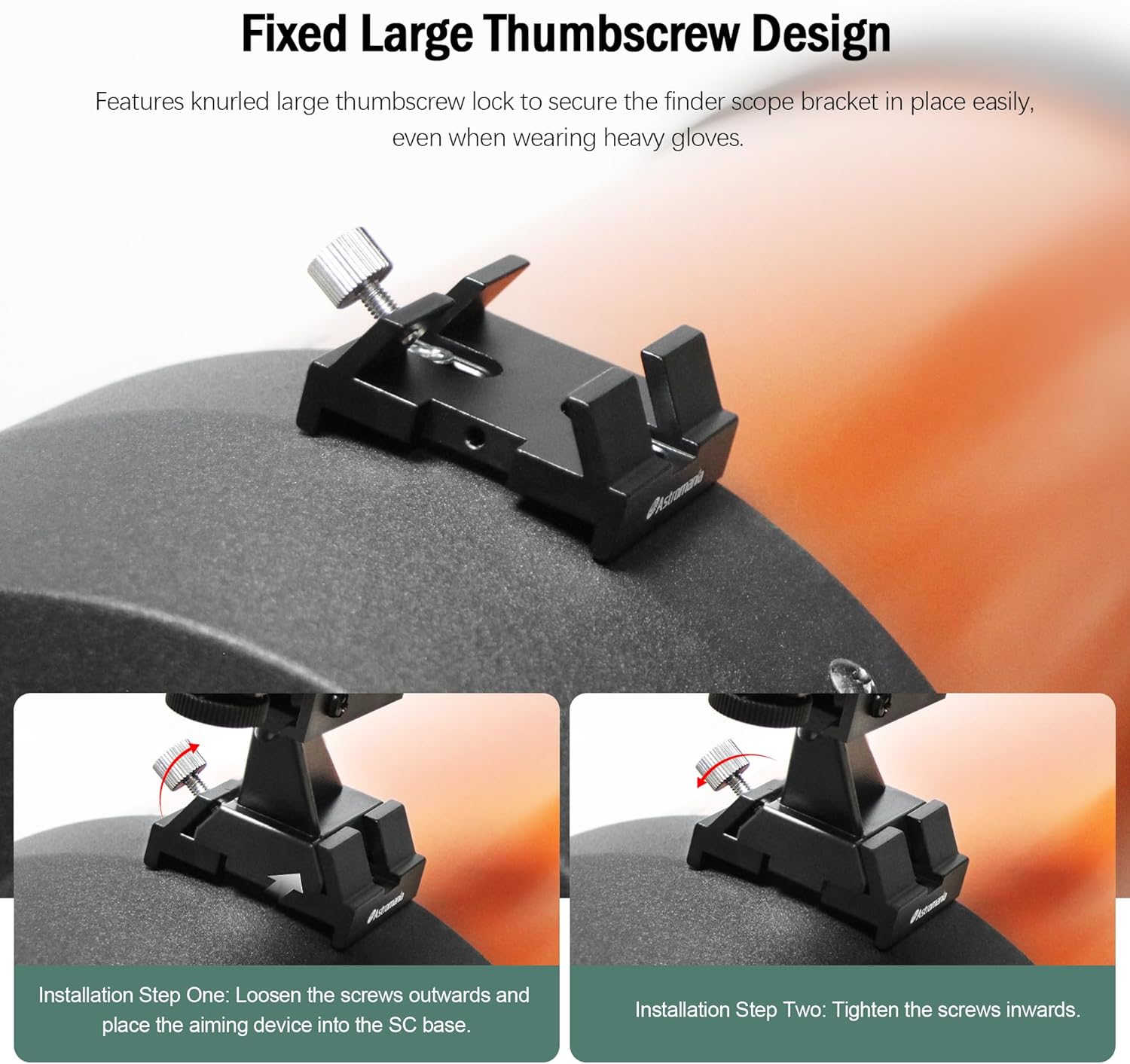 Astromania Finder Deluxe Telescope Reflex Sight - Bundle with - Schmidt-Cassegrain Finder Scope Base