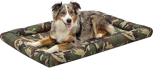 Miniatura 17 de MidWest Homes for Pets Medium QuietTime MAXX - Cama para perros ultra resistente, resistente al agua y olores, borde acolchado, fondo Negro