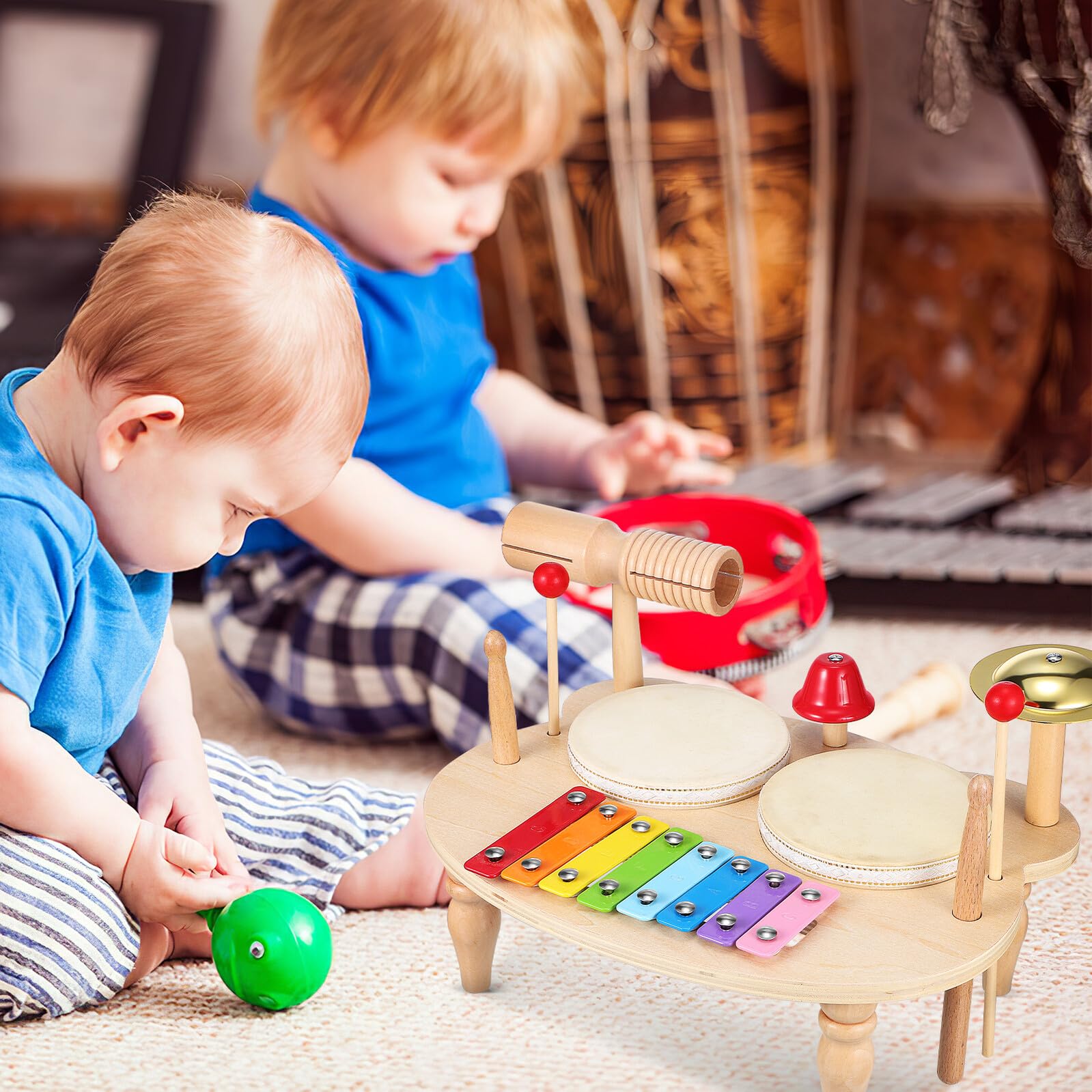 Xylophone en Bois pour Garçon et Filles, Instrument de Percussion Coloré | Maillets en Bois, Son Clair et Usage Fiable, Présent Musical Tout-petits