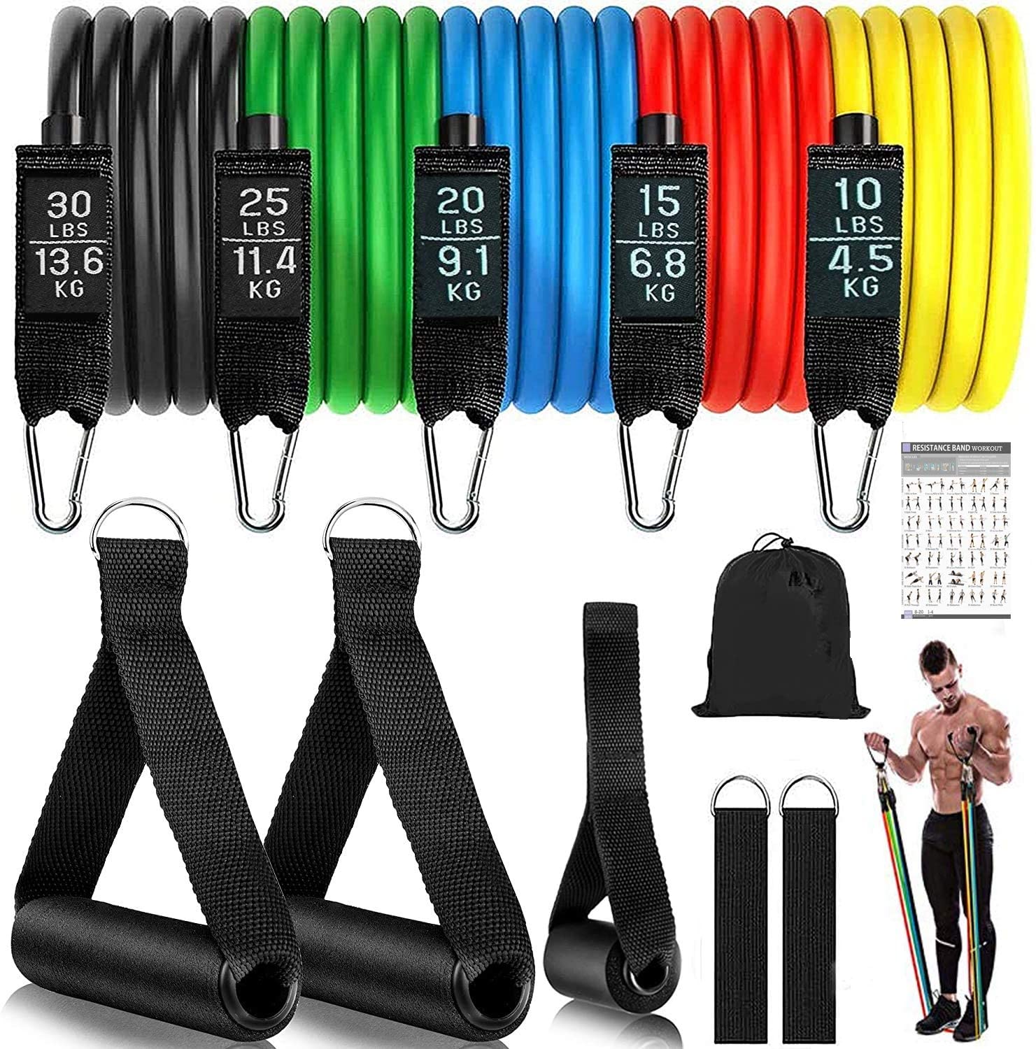 Nkk Heavy Resistance Band for Workout Set Exercise & Stretching Pull Up Bands for Home Exercise Bands for Gym Men & Women Toning Bands Resistance Band for Men (B0BYC68WXV) Amazon Price History, Amazon Price Tracker