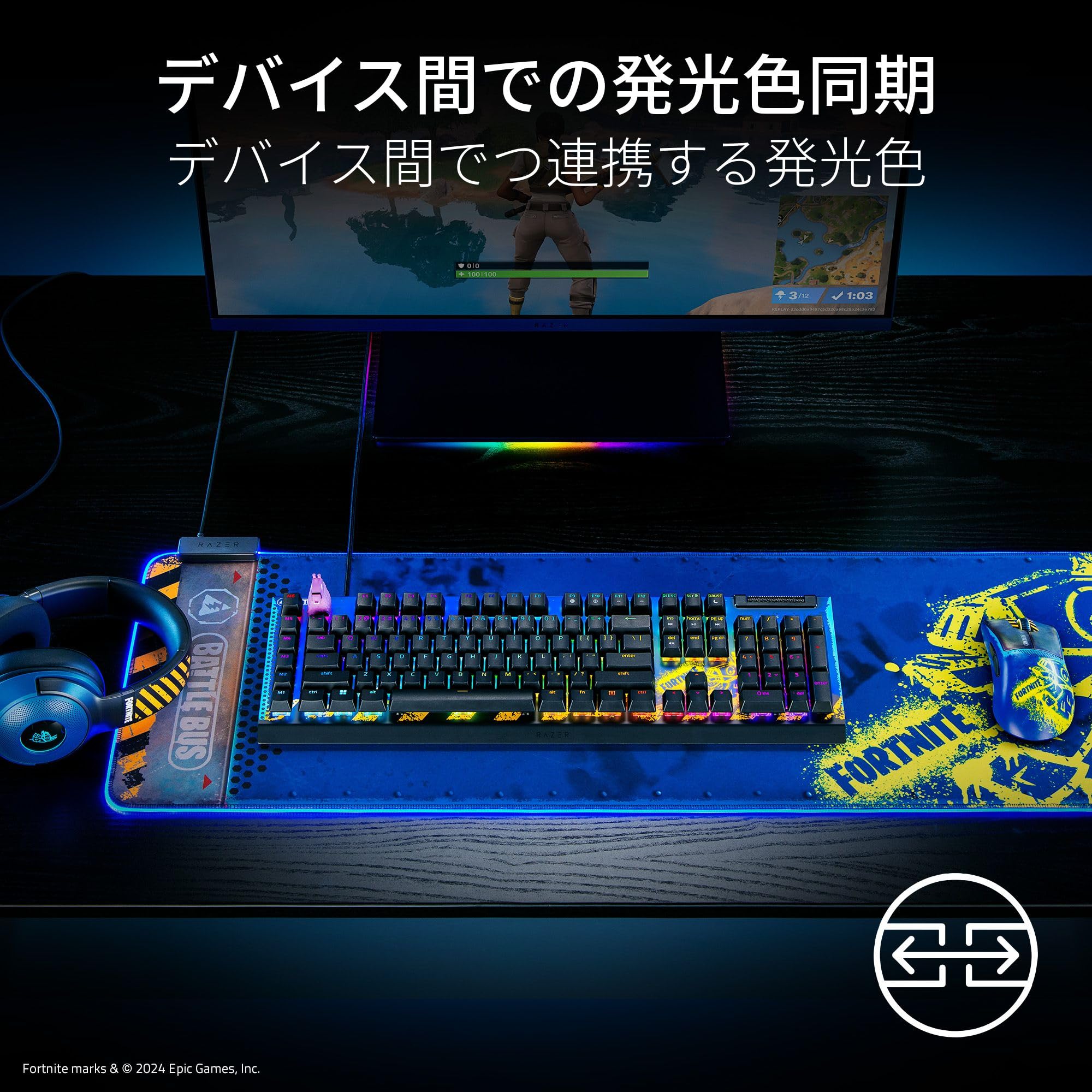 Amazon.co.jp: FORTNITE ゲーミングマウスパッド Razer レイザー 
