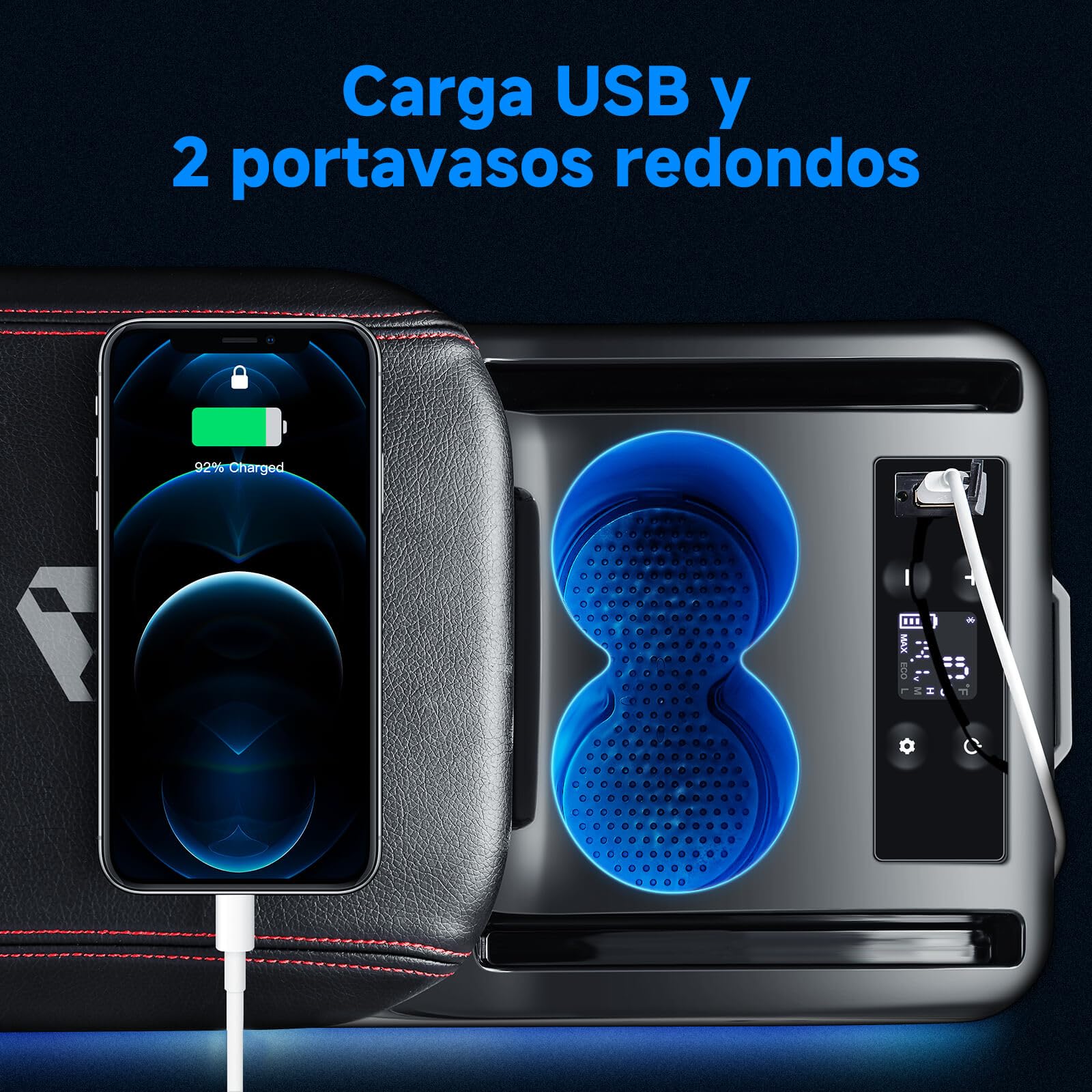 AAOBOSI 15L Nevera Portátil, Nevera 12V Compresor -20℃ a -20℃, Eléctrica Refrigerado para Coche, Camión, Barco y Autocaravana
