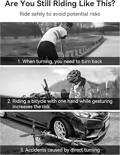 Miniatura 10 de MAGICYCLE Espejos retráctiles para bicicleta de 360 grados, 1 par de espejos retrovisores para manillar, espejos de bicicleta eléctrica, ajustables,