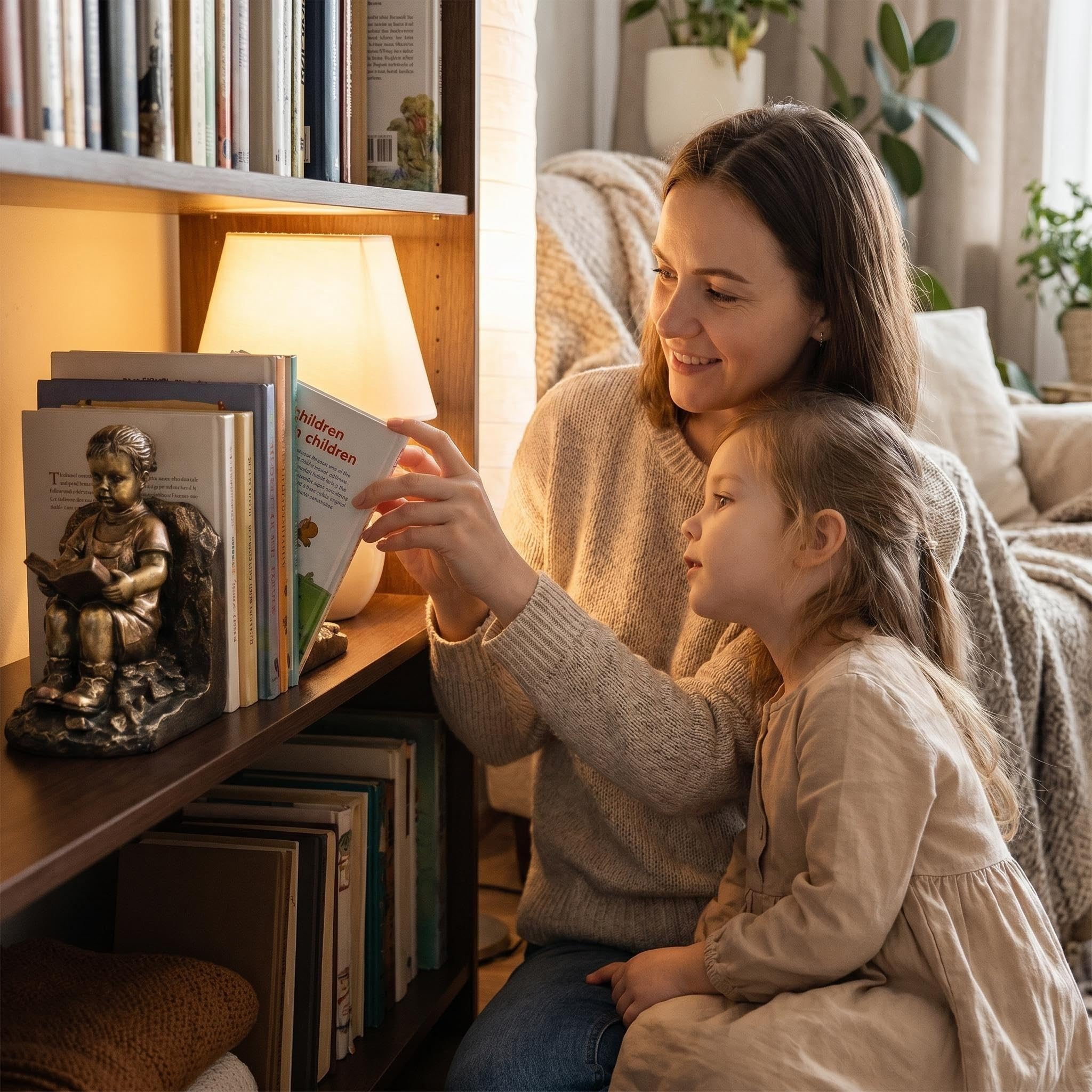 Fermalibri per bambini, resistente, antiscivolo, in resina, ornamento da scrivania per ufficio, soggiorno, regalo significativo per gli amanti dei libri