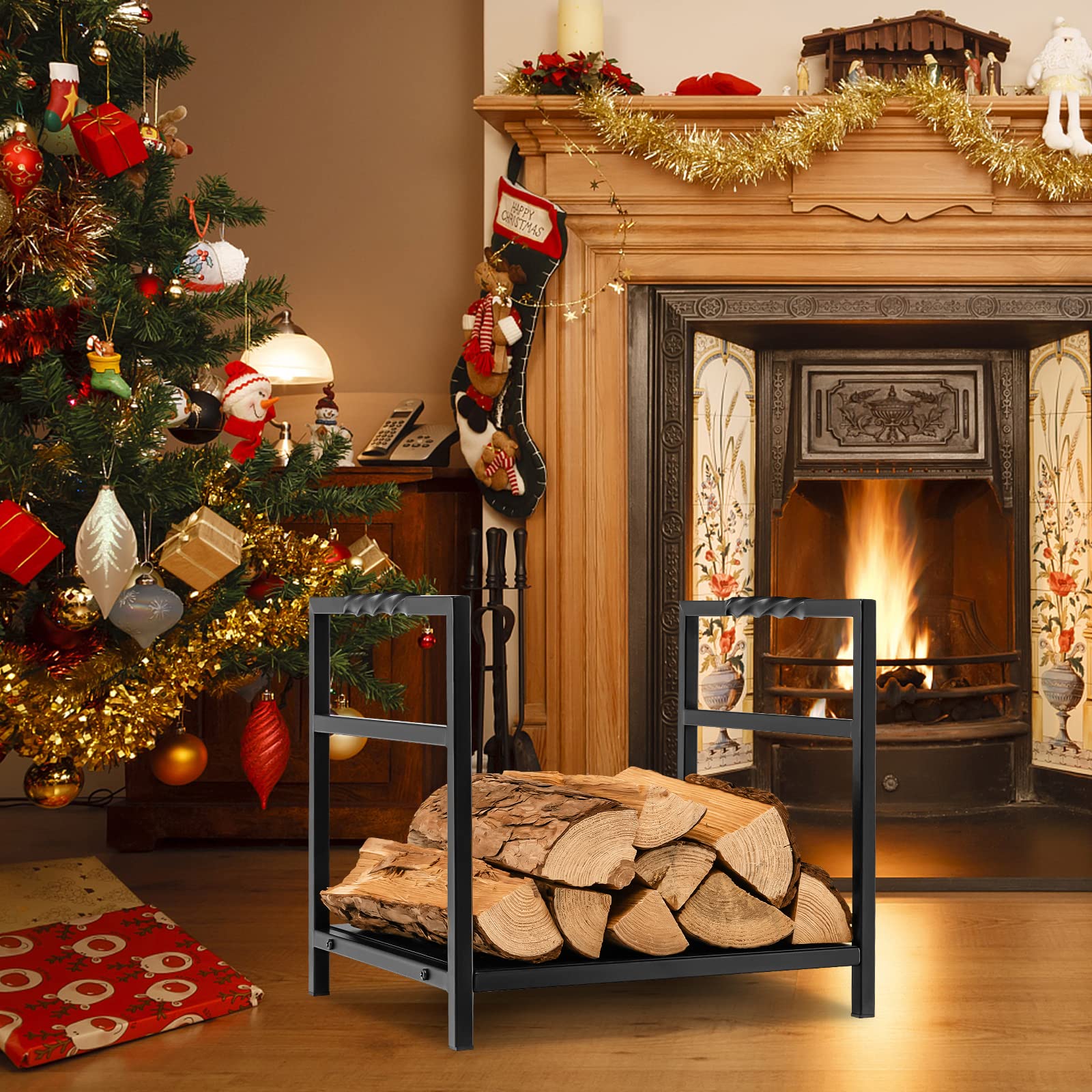 Raised Fireplace With Wood Storage Fireplace Hearth Ideas: 10