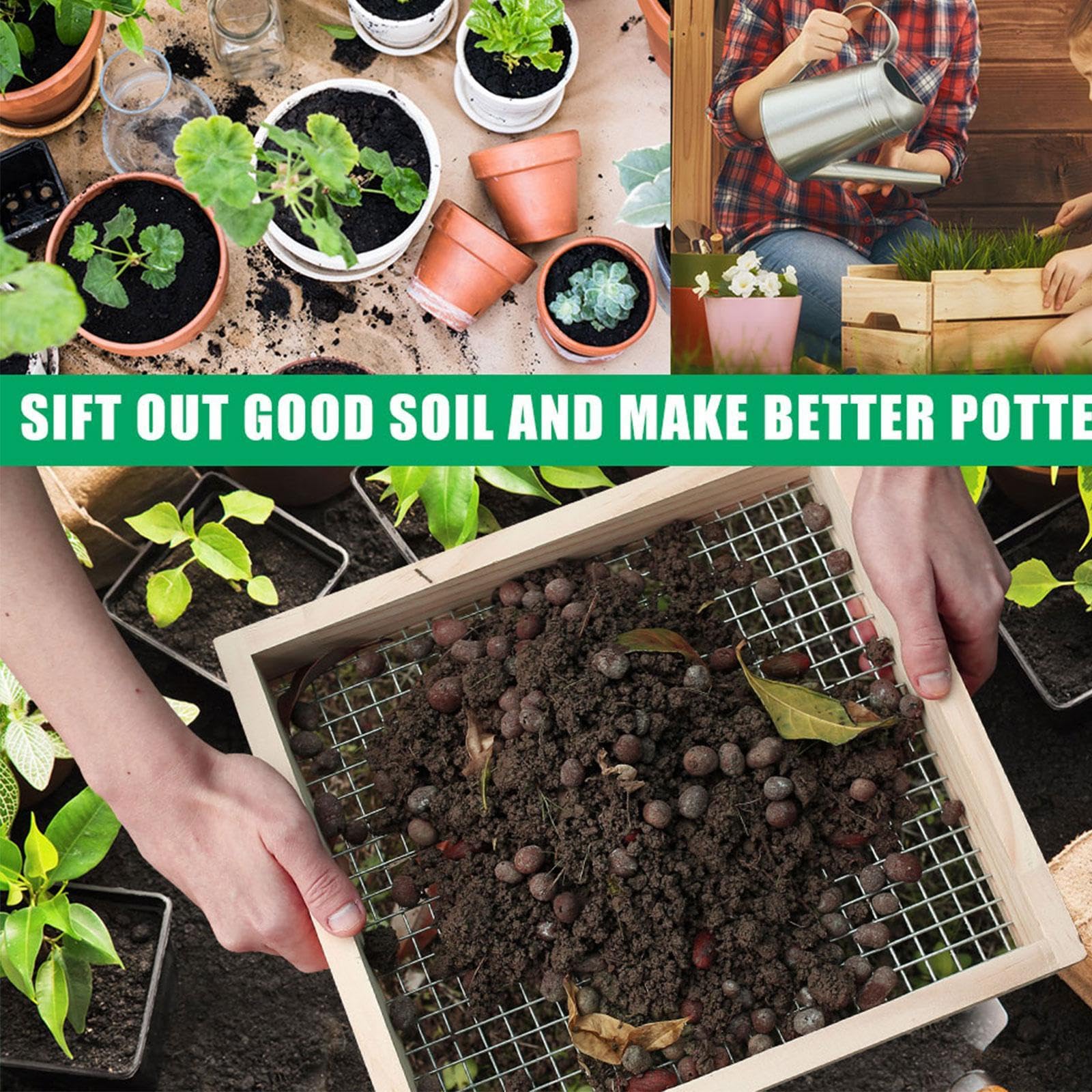 Setaccio per Terriccio da Giardino Setaccio Manuale per Setaccio per Terriccio Compost Pietra Pietra Setaccio da Giardino Utensili Manuali Ergo