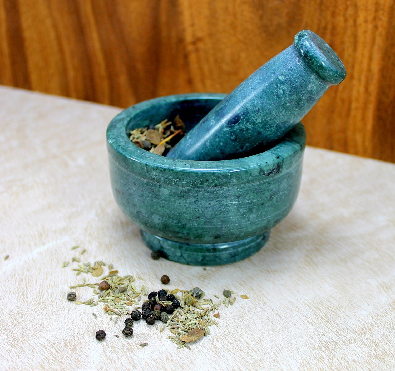 Mortar and Pestle, Spice Grinder, Mortar and Pestle for Spices (4IN, Green)