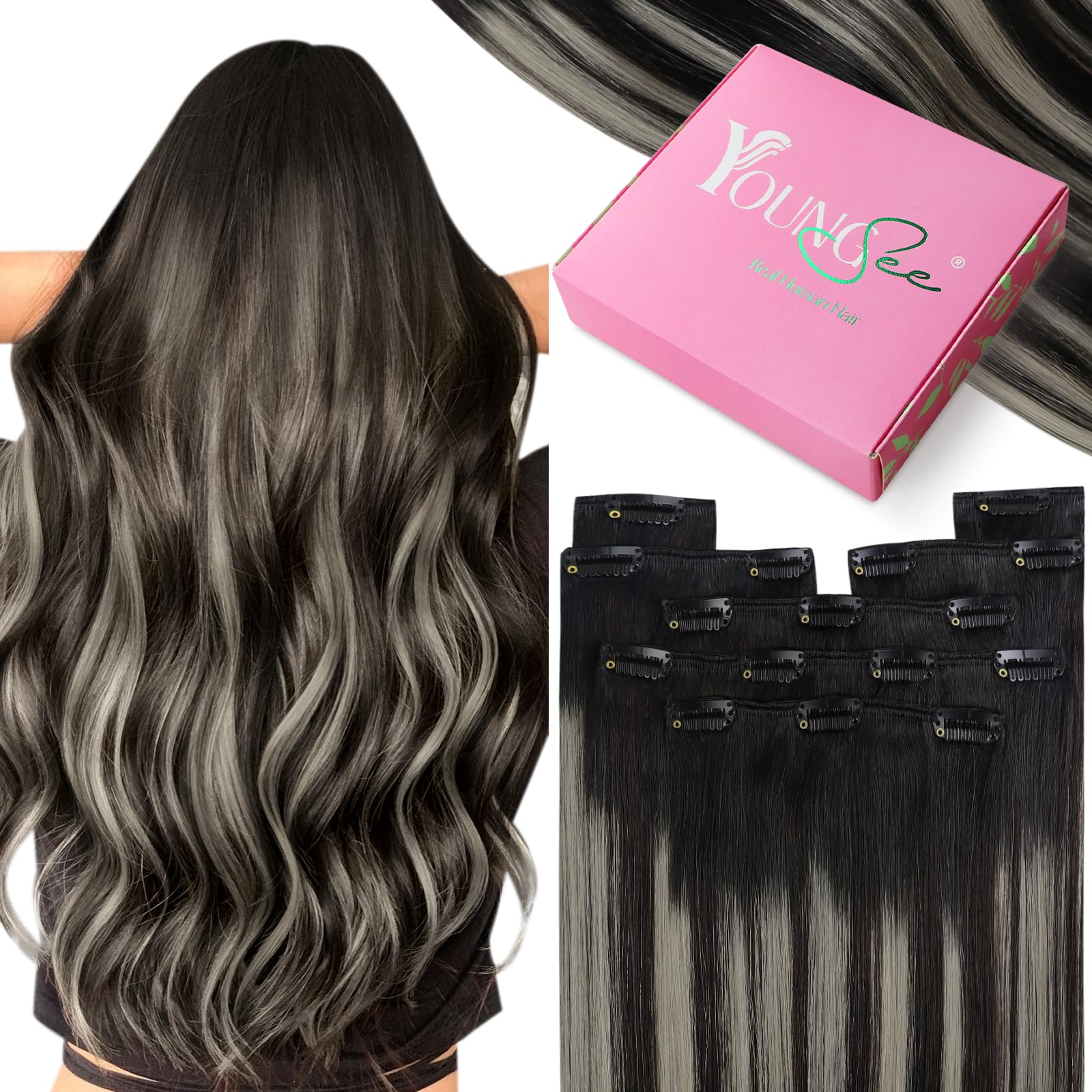 YoungSee Tape Hair Extensions Platinum Blonde 16In Tape in Hair Extensions Real Human Hair for Women 20pcs 50g Easy to Wear Hair Tape-in Extensions Blonde — view 40