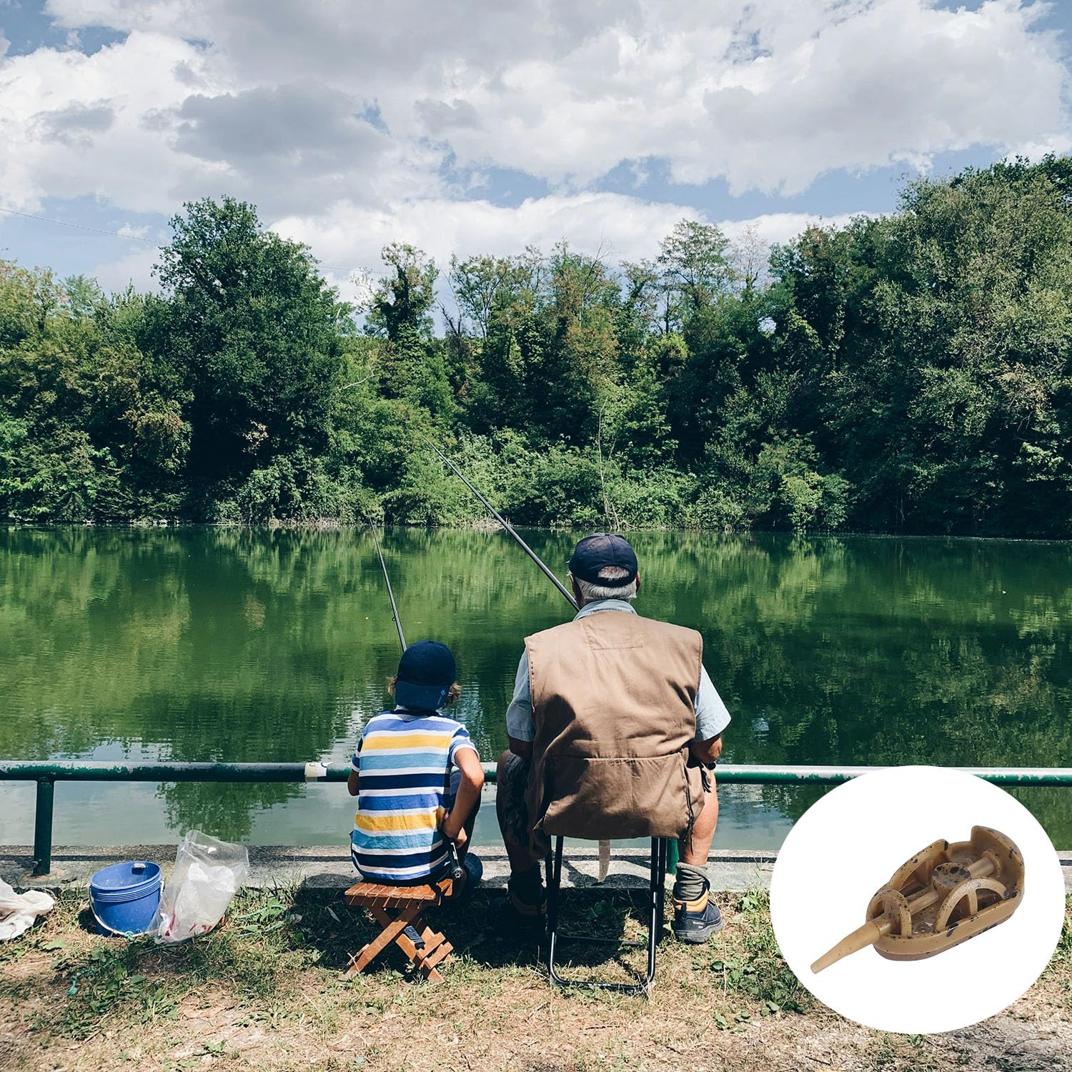 Alimentador de Pesca, Cesta de alimentación de Pesca, Accesorios de alimentación, alimentador de métodos, Adecuado para Pesca, 20g, 30g, 40g, 50g, 60g (Paquete de 6)