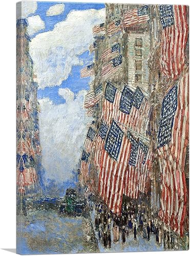 ARTCANVAS Childe Hassam - Lienzo decorativo para el 4 de julio de 1916, 26 x 18 pulgadas (0.75 pulgadas de profundidad) ARTCANVAS Childe Hassam - Lienzo decorativo para el 4 de julio de 1916, 26 x 18 pulgadas (0.75 pulgadas de profundidad)