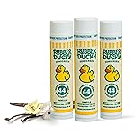 Rubber Ducky | Lip Balm with SPF 44, Water Resistant Sunscreen Lip Balm | Vegan, Untinted, Vanilla Flavor, with Vitamin E | All Season - Broad Spectrum Sunscreen for Lips