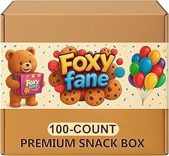 Foxy Fane 100-Count Holiday Snack Box for Kids - Perfect Variety Pack of 100 Snacks & Treats for Back to School, Christmas, Everyday Gifts - Great for Family, Friends, or Office