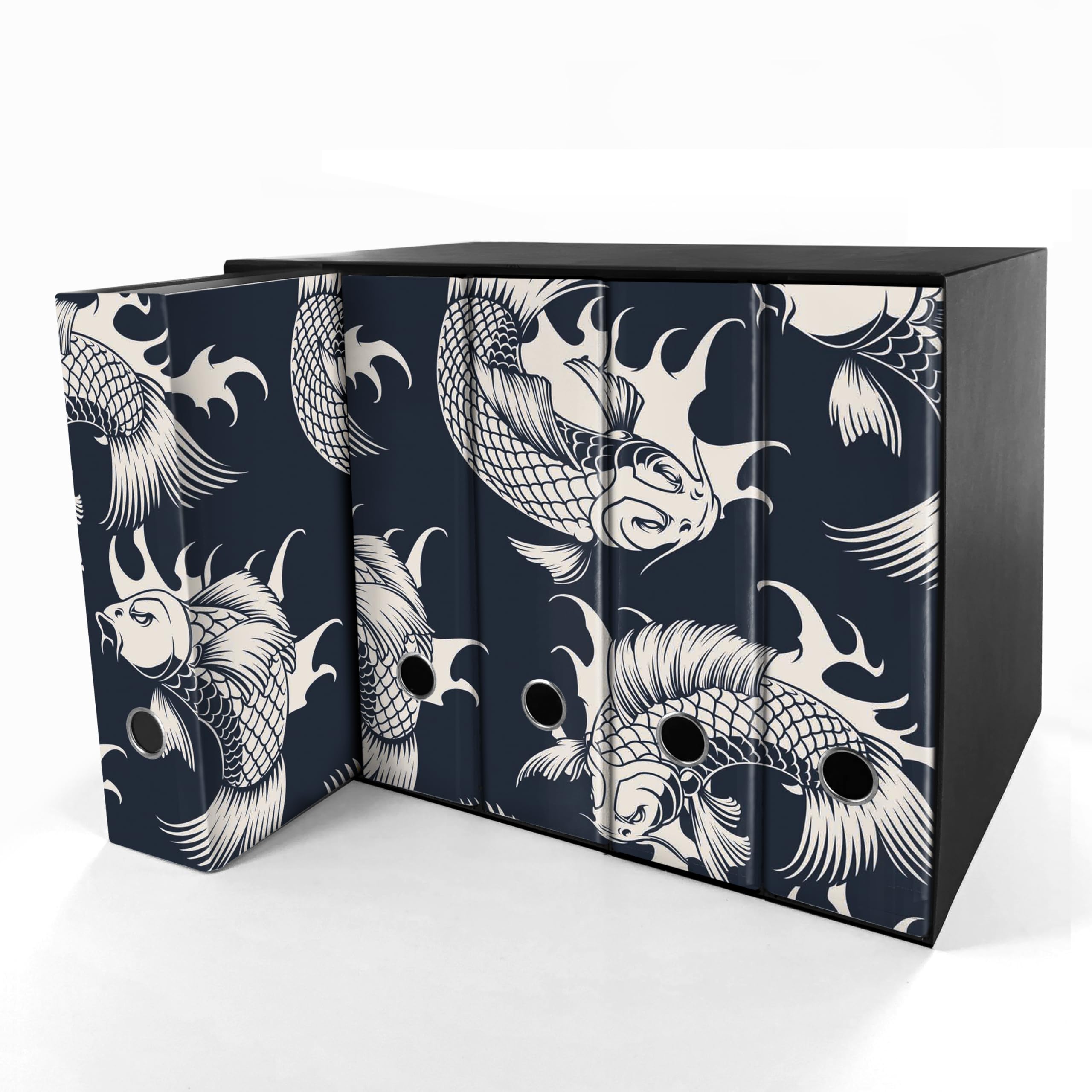 SET da 5 Raccoglitori ad anelli - CARPE BIANCHE (28x34 cm con 2 anelli)