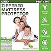Zippered Queen Mattress Protector (14"-16" Depth) - Bed Bug Waterproof Mattress Cover, Premium Quality Hypoallergenic Encasement White