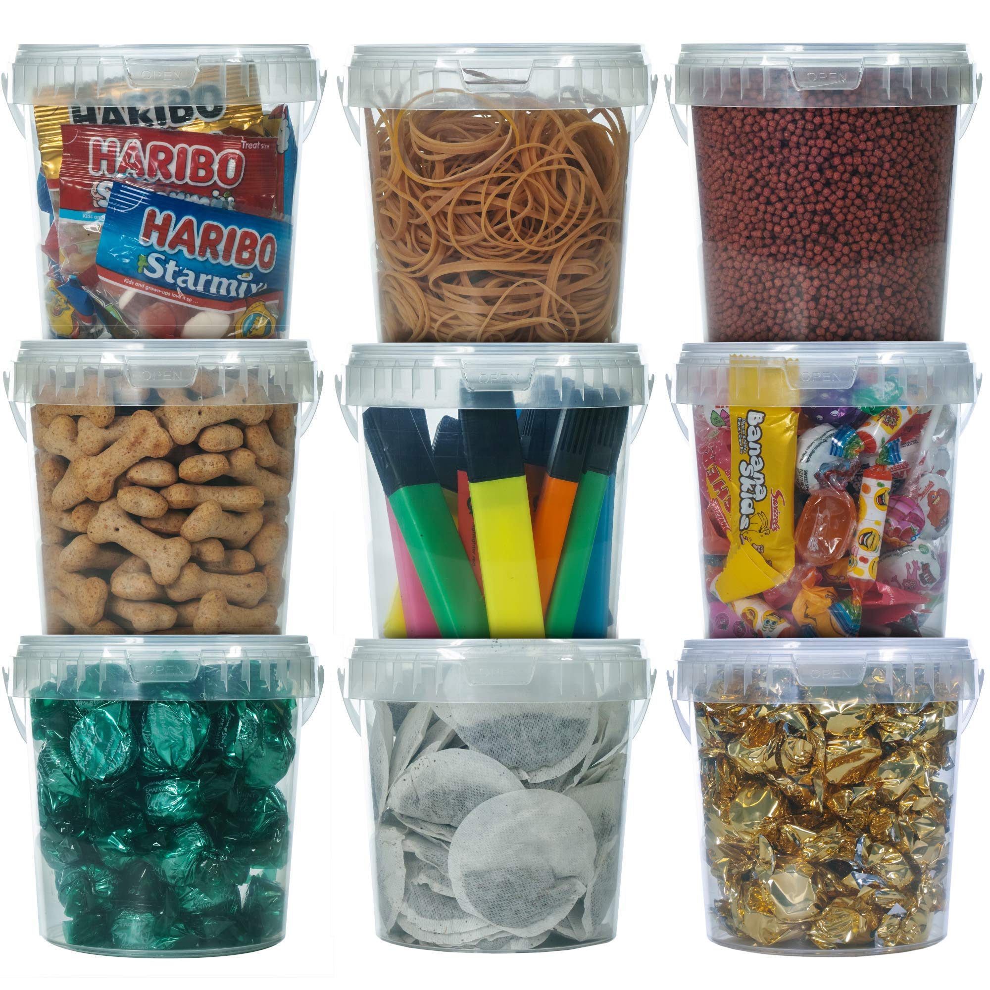 GroundMaster Plastic Multipurpose Durable Storage Tubs | 100% Recyclable | 1L (100 Tubs)