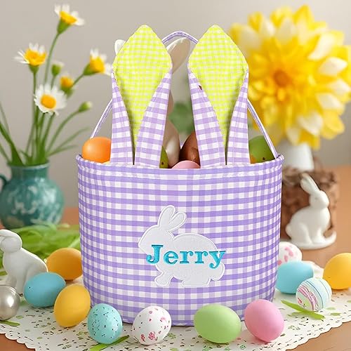 Miniatura 9 de VAPCUFF Cestas de Pascua personalizadas para niños - Conejito verde