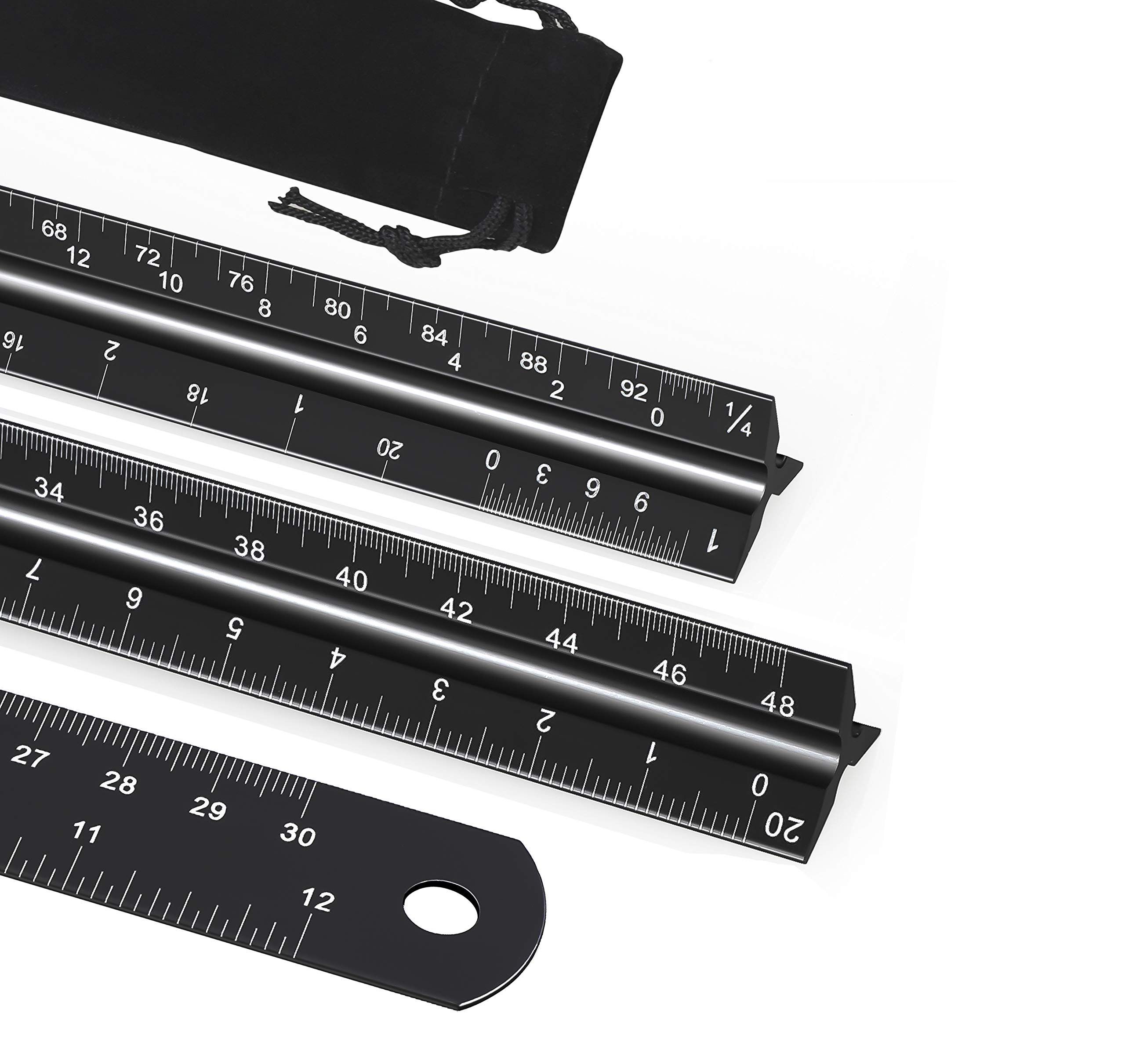 Buy 12 Inch Architectural Scale Ruler Set,YXQUA LaserEtched Aluminum