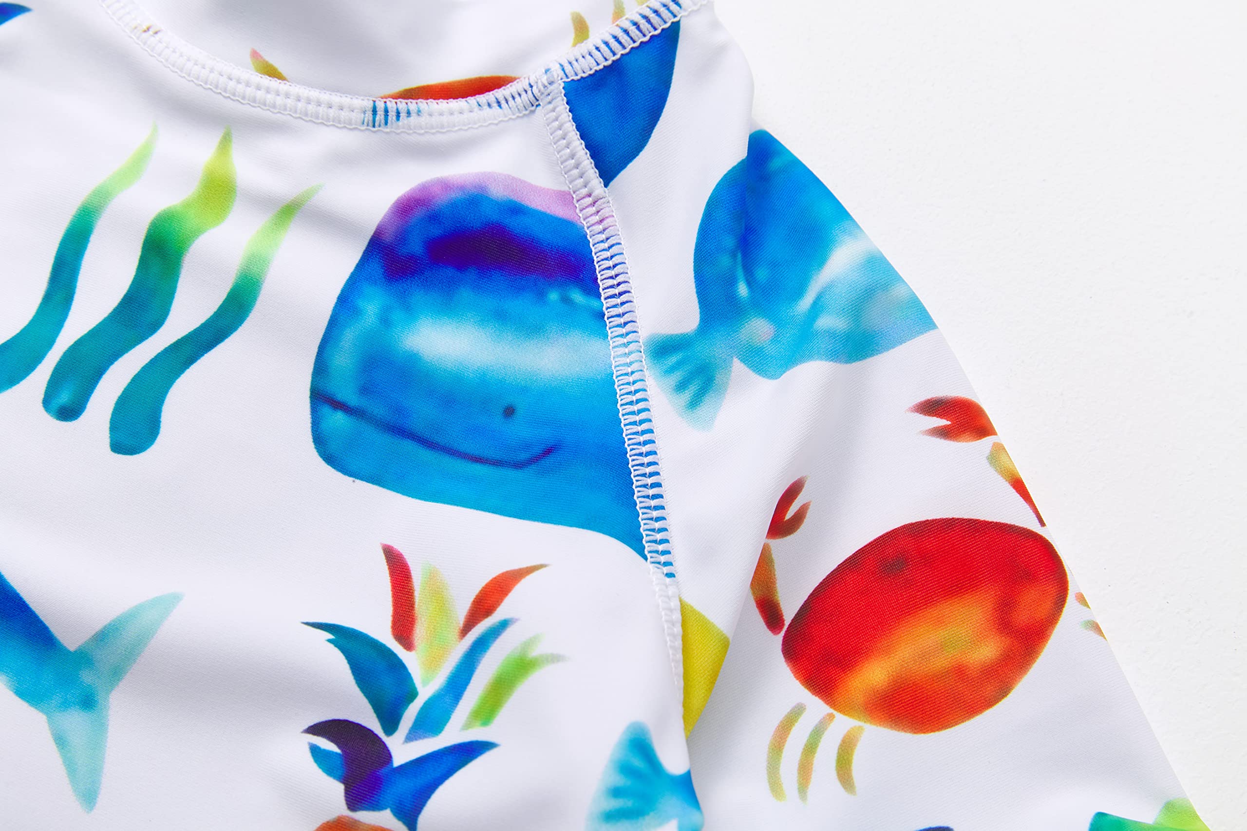 BONVERANO Baby Junge EIN stück Kurzärmel-Kleidung UV-Schutz 50+ Badeanzug MIT Einem Reißverschluss