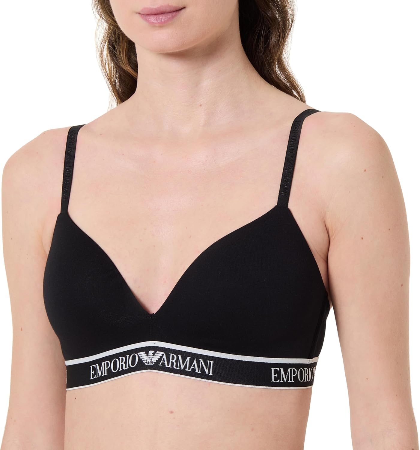 Emporio Armani Women's Iconic Logo Band Padded Triangle Bra