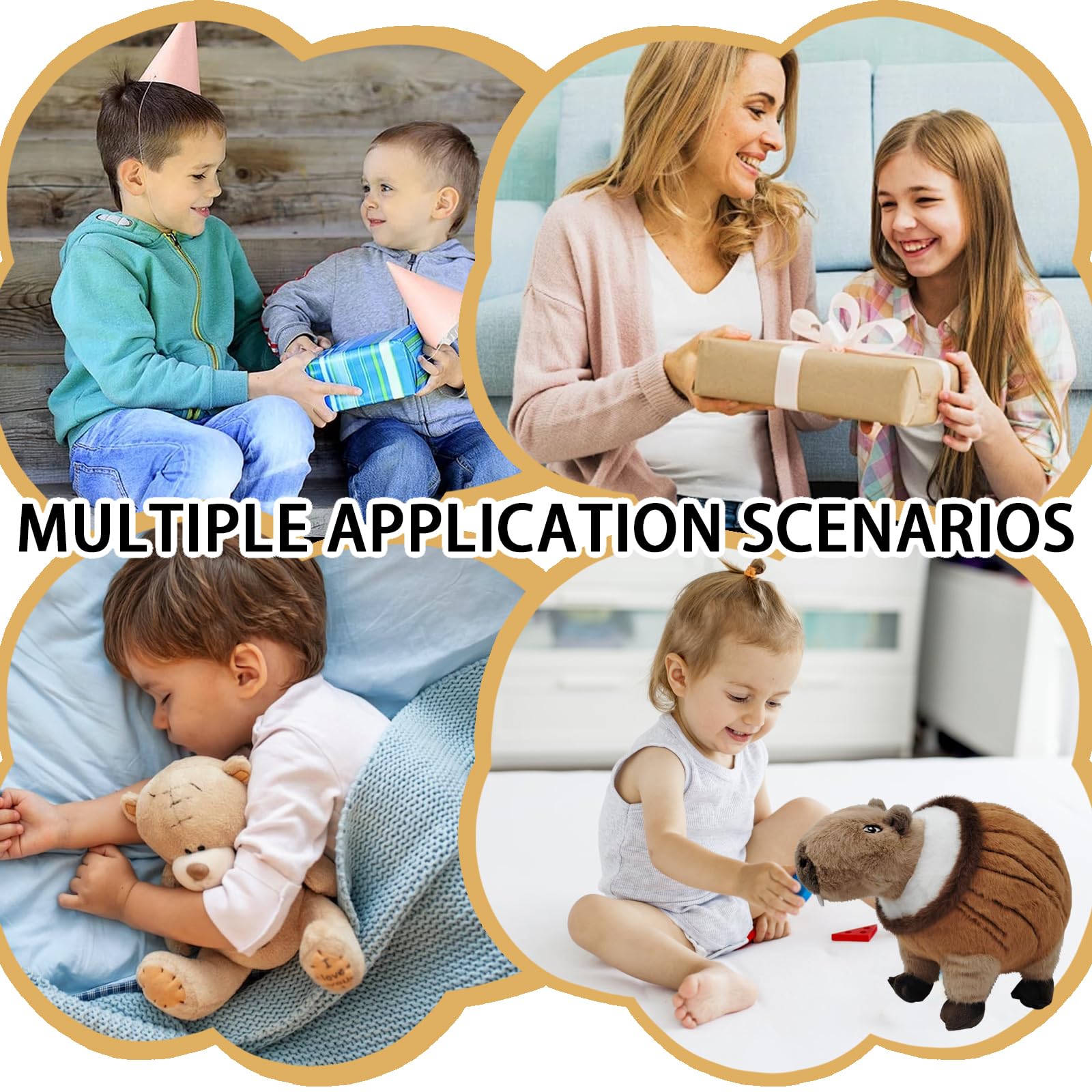 CWENDANER Tralalero Tralala Plush (35 cm) Italian Brain, morbido peluche per bambini, regalo di compleanno e personaggio da collezione (Capybara)