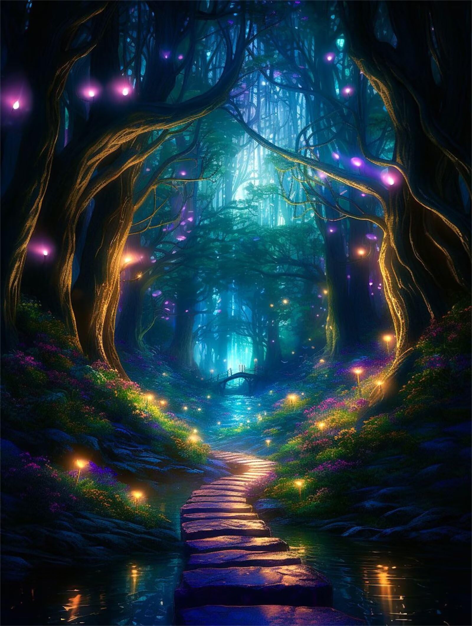 Jigsaw Puzzles for Adults 5000 pieces,181x105 cm puzzle for adults Educational Game Challenge 5000 Pieces puzzles for Adult Home Decoration Puzzle Bosco fluorescente fantasy