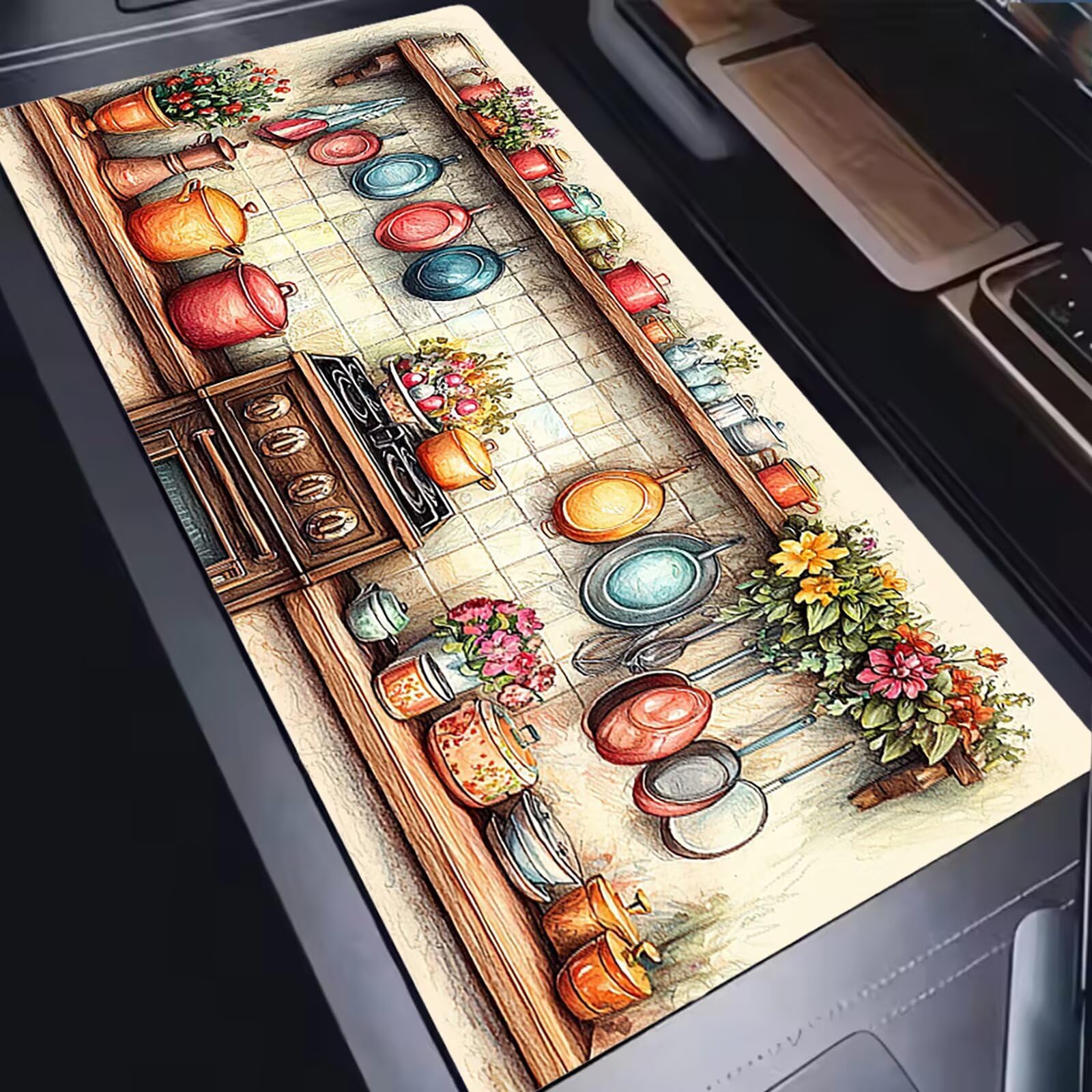 Tappetino Mouse XXL 1200x600x3mm Mouse Pad Gaming, Utensili Da Cucina, Mousepad Base Antiscivolo, Esteso Accessori Scrivania Tracciamento Ad Alta Precisione tappetino per Computer Ufficio, C0P-778