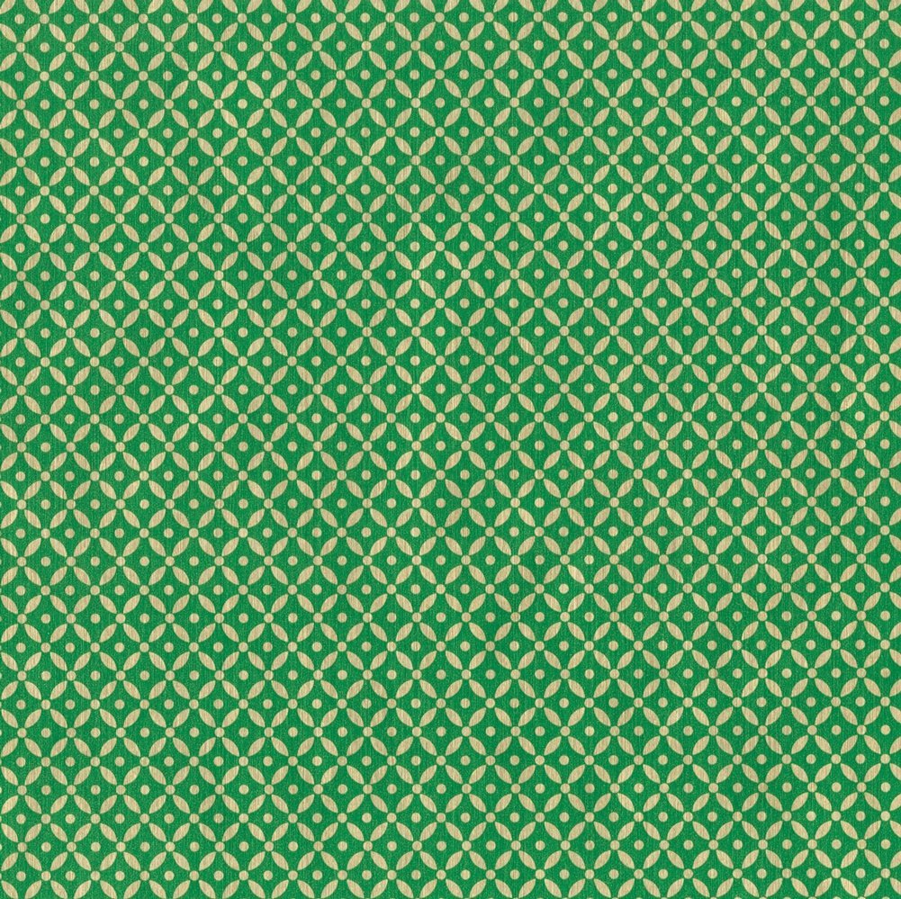 Continuous Roll Of Gift Wrapping Paper Diamond Brocade Green Foil 8 Feet
