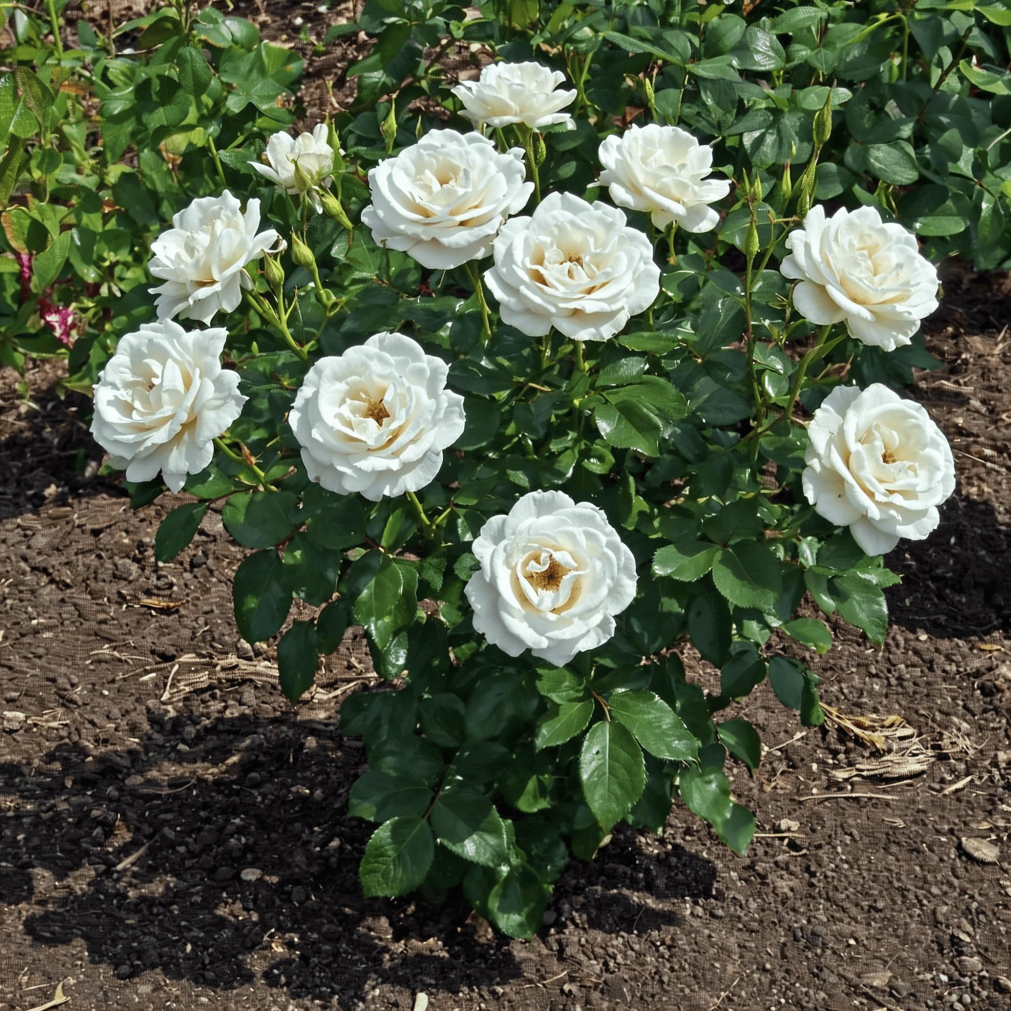 Rose Blanc - 2 Plantes - Fleurs à Planter Exterieur - Vivaces & Résistantes