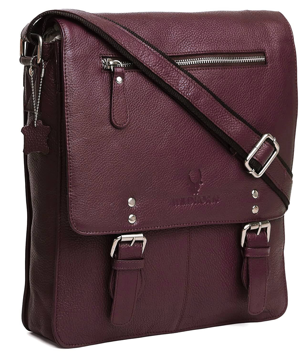 wildhorn Genuine Leather Sling Messenger Bag | Stylish, Functional & Spacious | Buckle Closure | Adjustable Strap | 1-Year Warranty-picture-47