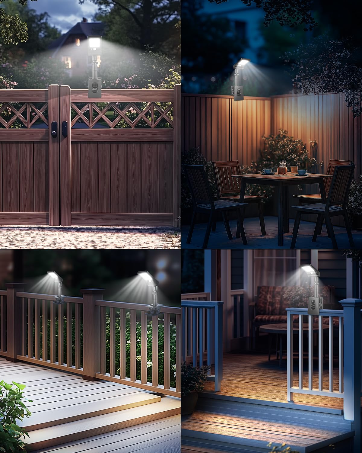 2 lampade solari esterno, con sensore di movimento, 60 LED e 3 temperature di colore, telecomando, impermeabile, luci da esterno giardino faro led per recinzioni