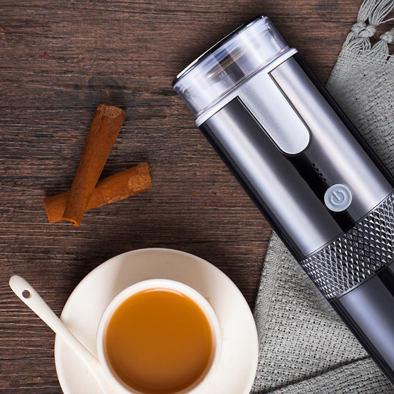 Macchina per caffè espresso portatile per auto, macchina da caffè a cialde, con ricarica USB, adatta per campeggio all'aperto, auto, casa, alta pressione, elettrica, ricaricabile'