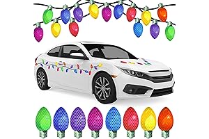 Whaline Magnetic Christmas Decorations for Car, Christmas Reflective Car Magnets Set