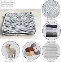 Vista 3 de Chardin home UNSTUFFED Ottoman, Cozy & Bohemian Pouf Covers, Hand Crafted Casual Seating, Footrest, Square Floor Pillow for Home, Office, Bedroom