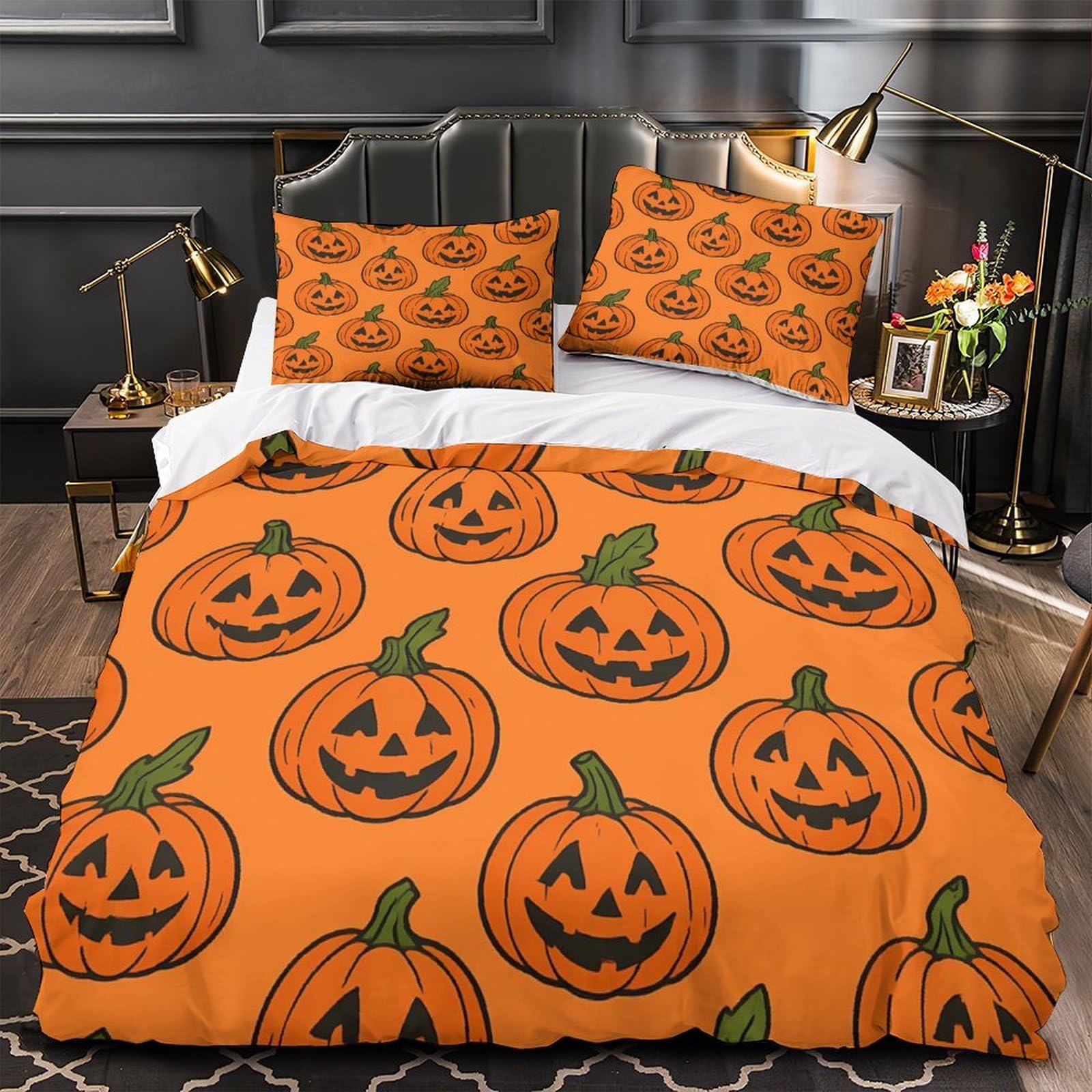 Housse de couette fantômes Halloween 3D 200x200 parure lit microfibre pour ado