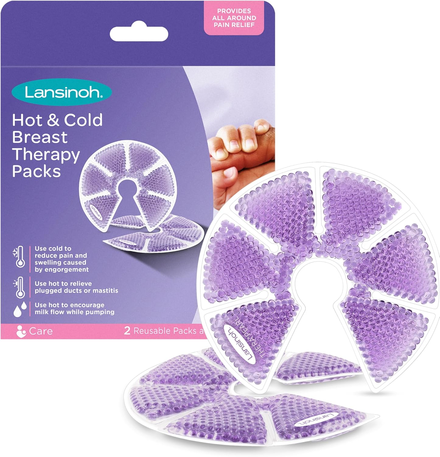 Lansinoh TheraPearl 3in1 Breast Therapy Pack, Hot or Cold use for