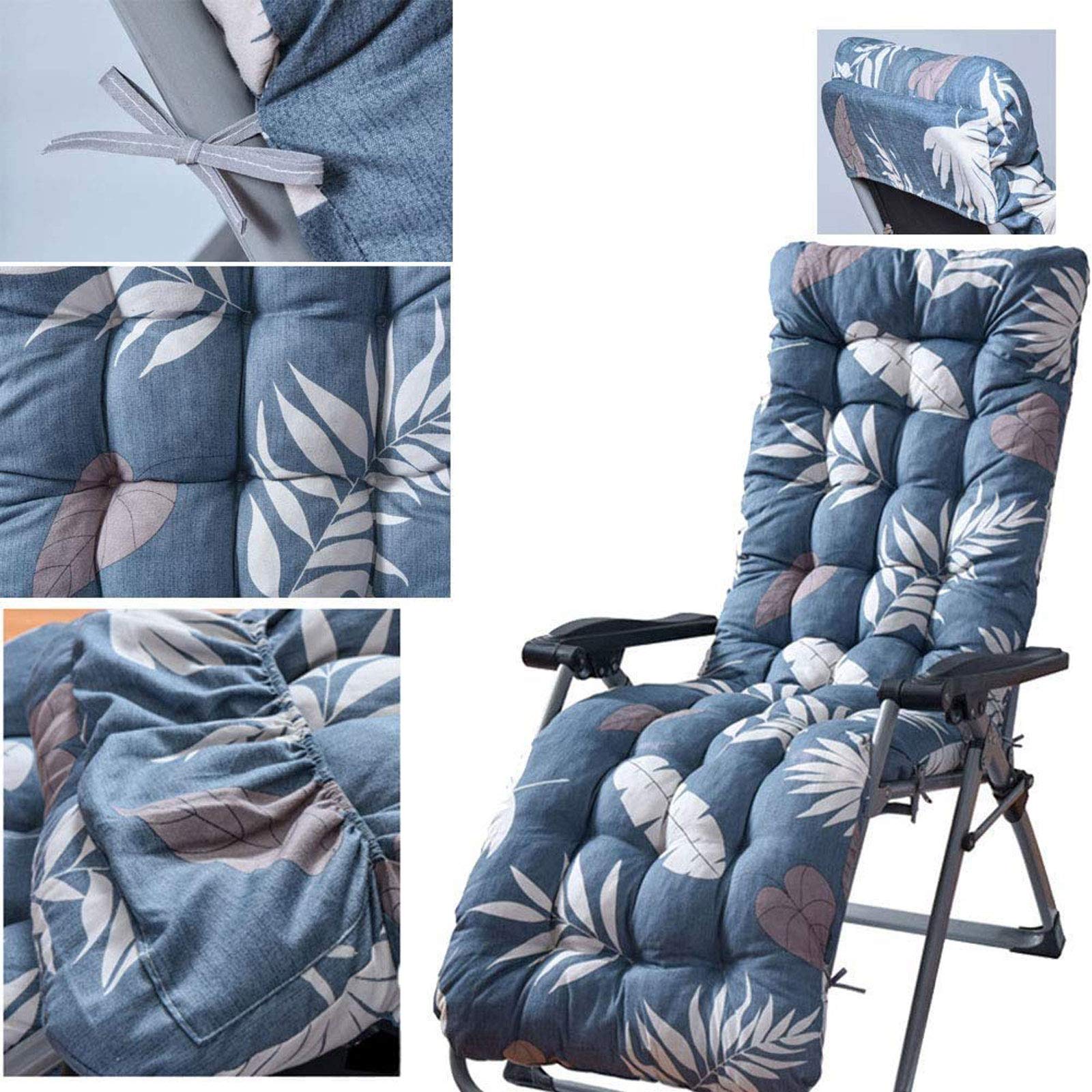 Cuscini per Sdraio da Giardino,170*53*8cm Cuscini Prendisole Prendisole Portatili Patio da Giardino Spessi Lettini Imbottiti Poltrona Relax Coprisedili per Viaggi/Vacanze/Interni/Esterni