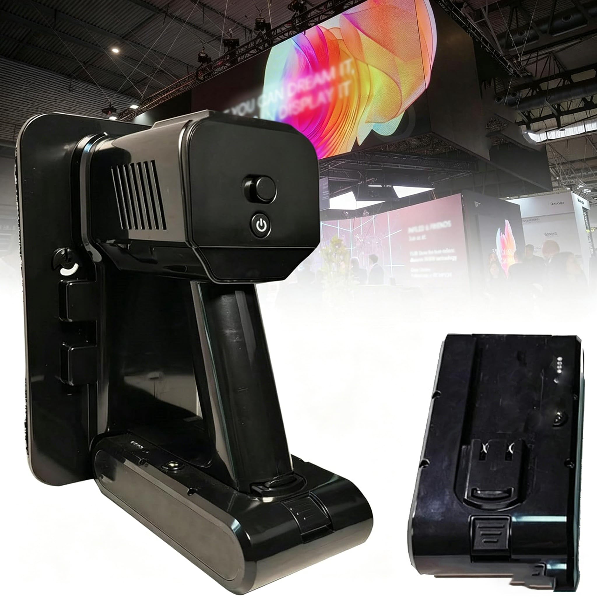 Display LED Elettrico a Manutenzione Frontale con Ventose Portat,3 Cuscinetti Regolabili,Uso Continuo di 20 Minutisollevatore a Vuoto Elettrico per Installatori di Segnaletica Digitale